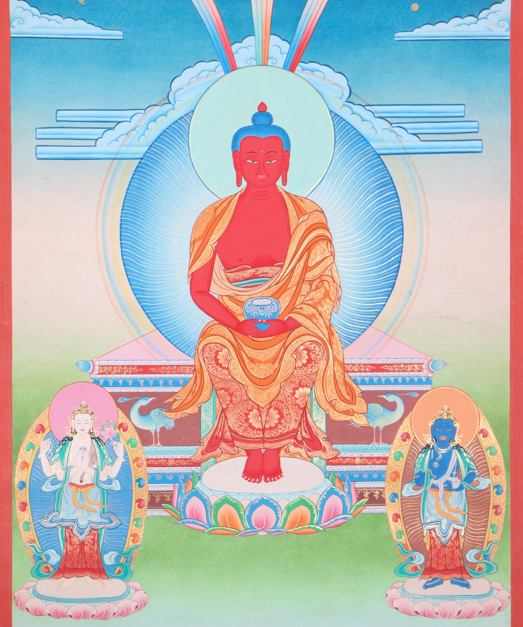 Amitabha Buddha Thangka - Tibetan Painting