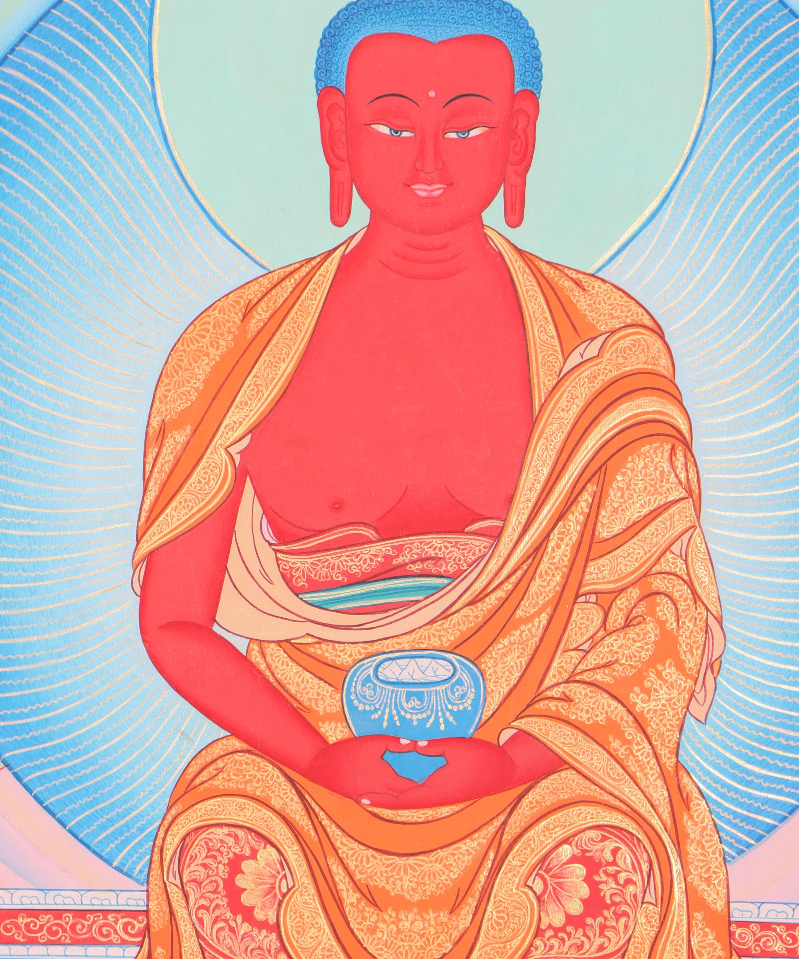 Amitabha Buddha Thangka - Tibetan Painting