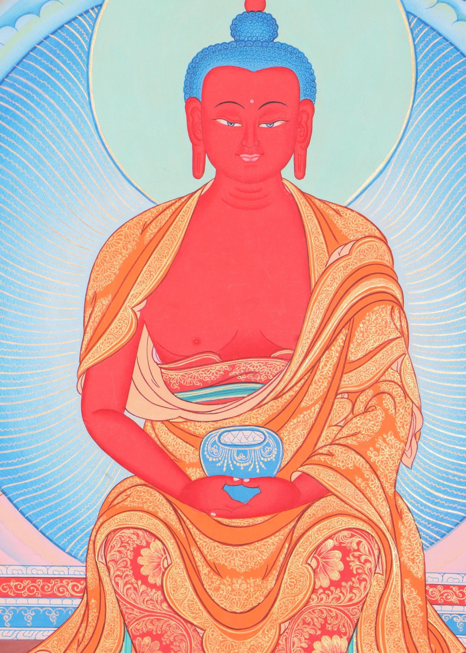 Amitabha Buddha Thangka - Tibetan Painting