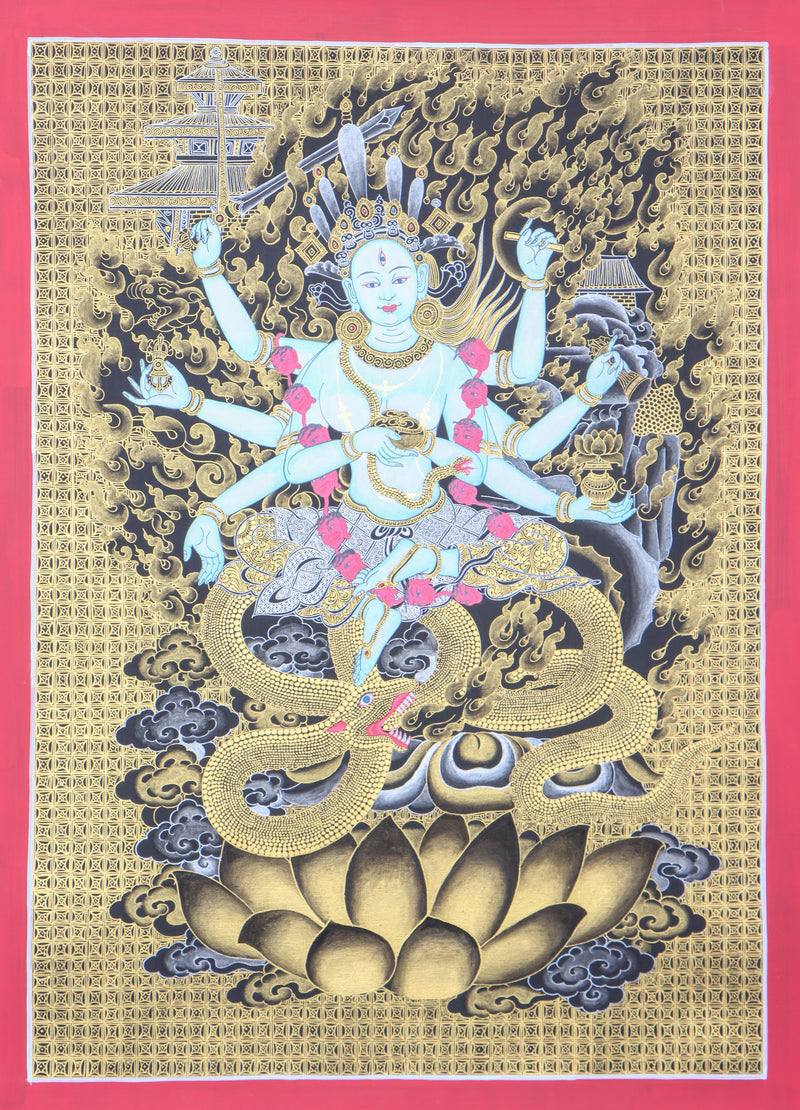Annapurna Thangka represents nourishment need by our body, mind and soul