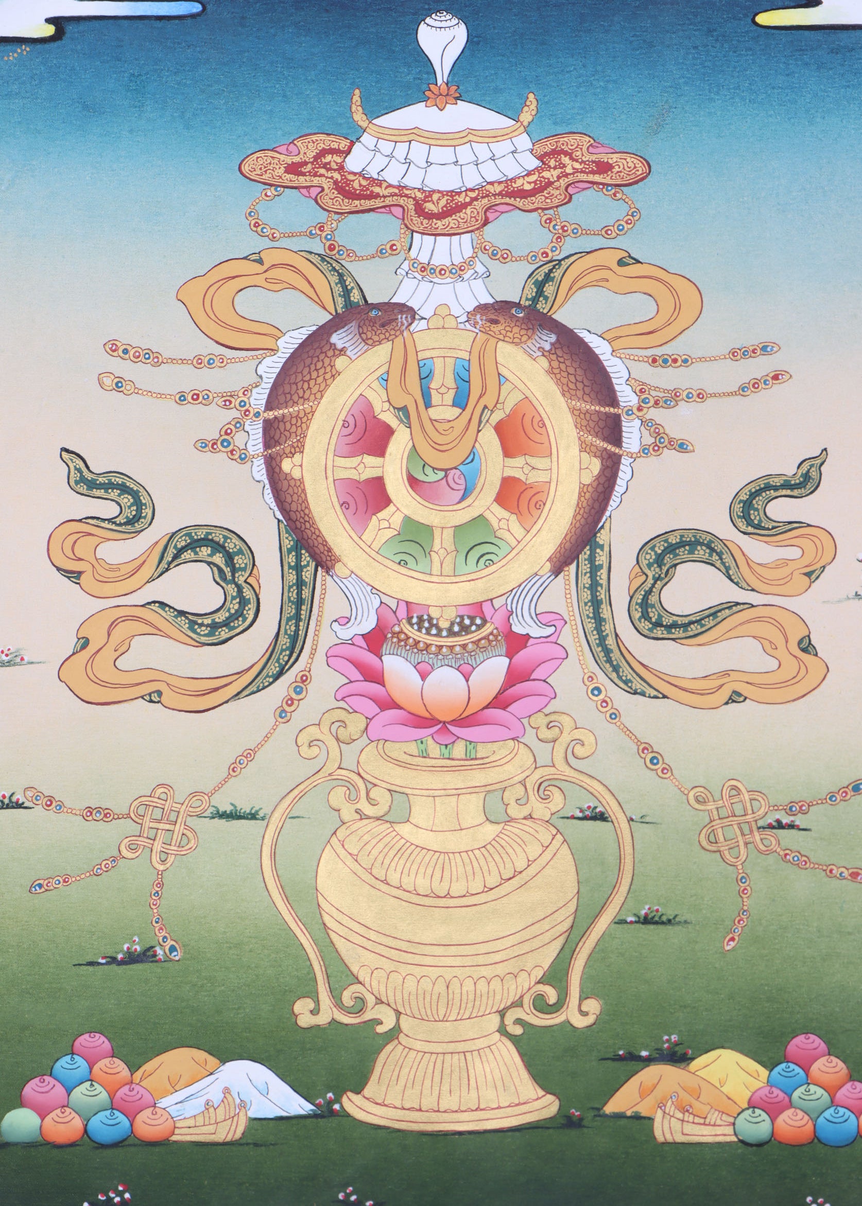Asthamangal Thangka for spiritual guidance and protection.