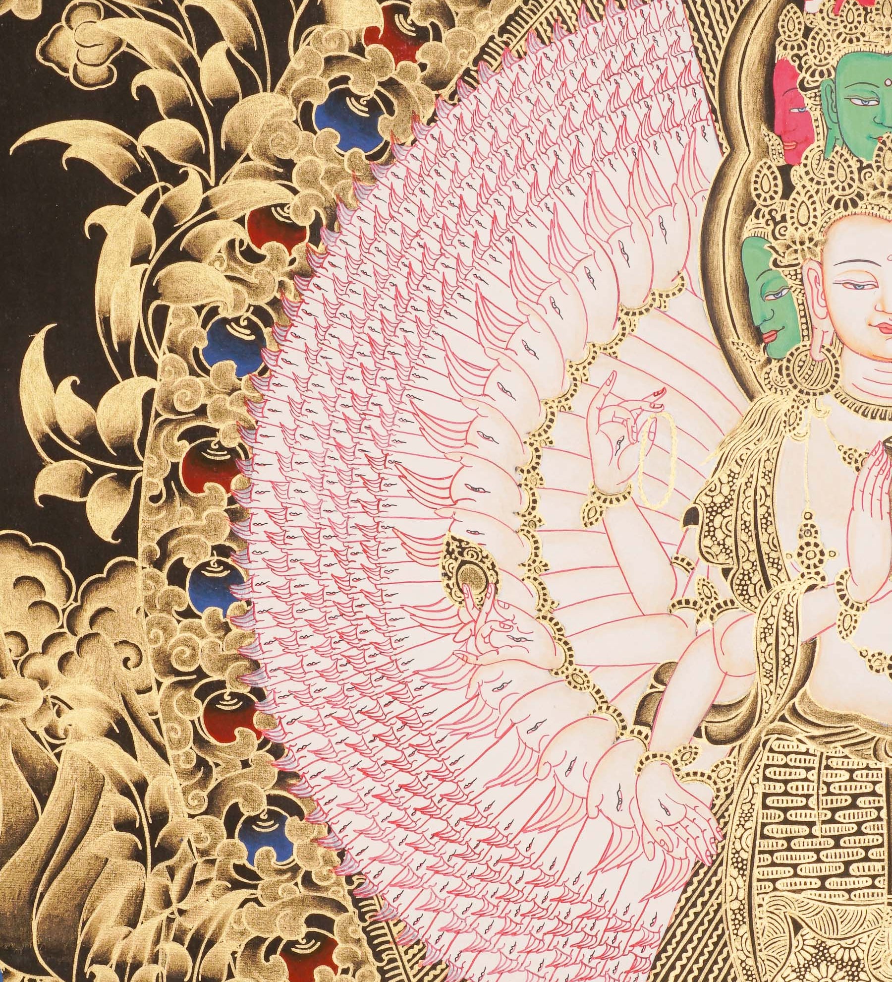 Avalokeshwor Thangka Painting for wall hanging decor.