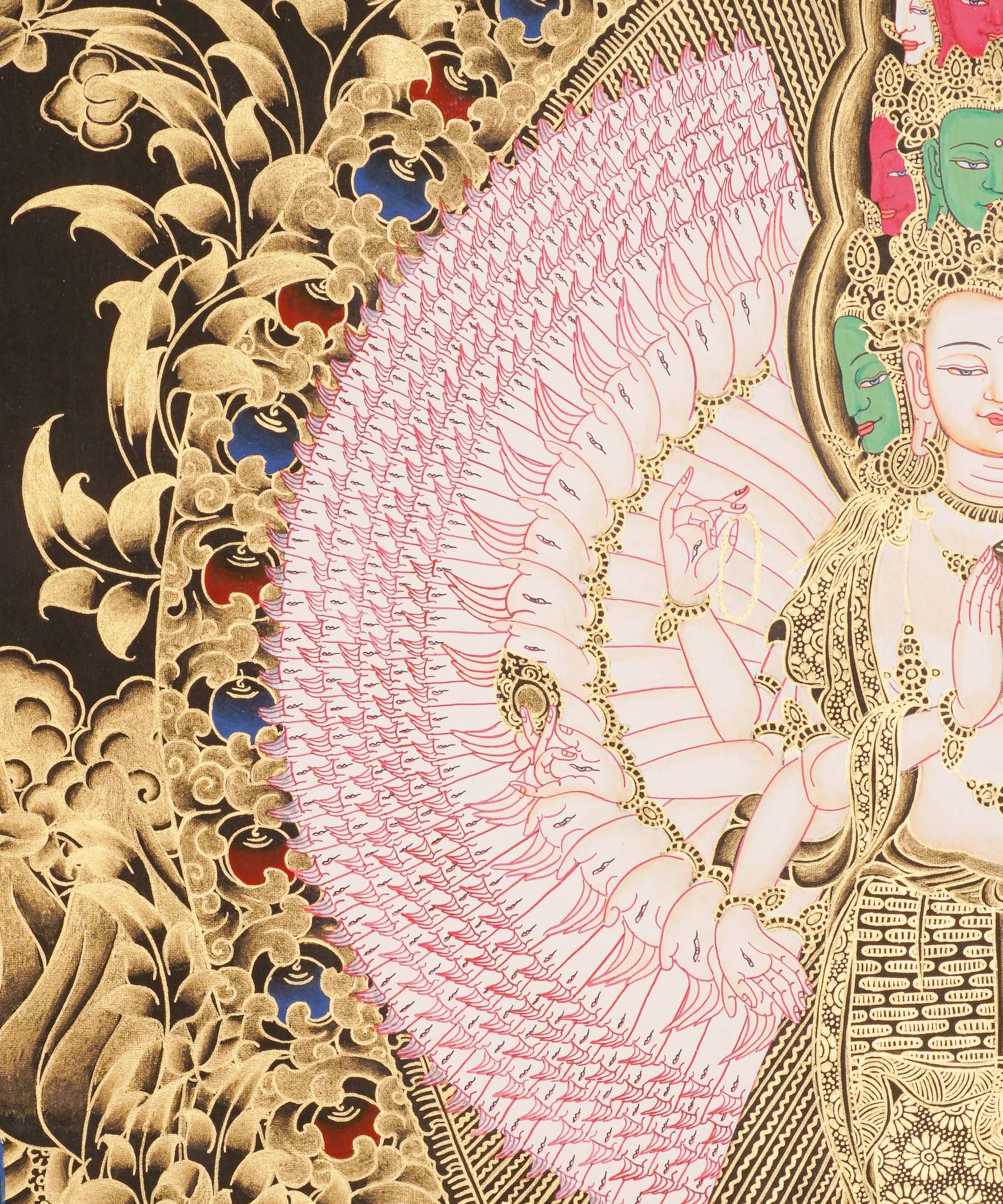 Avalokeshwor Thangka Painting for wall hanging decor.