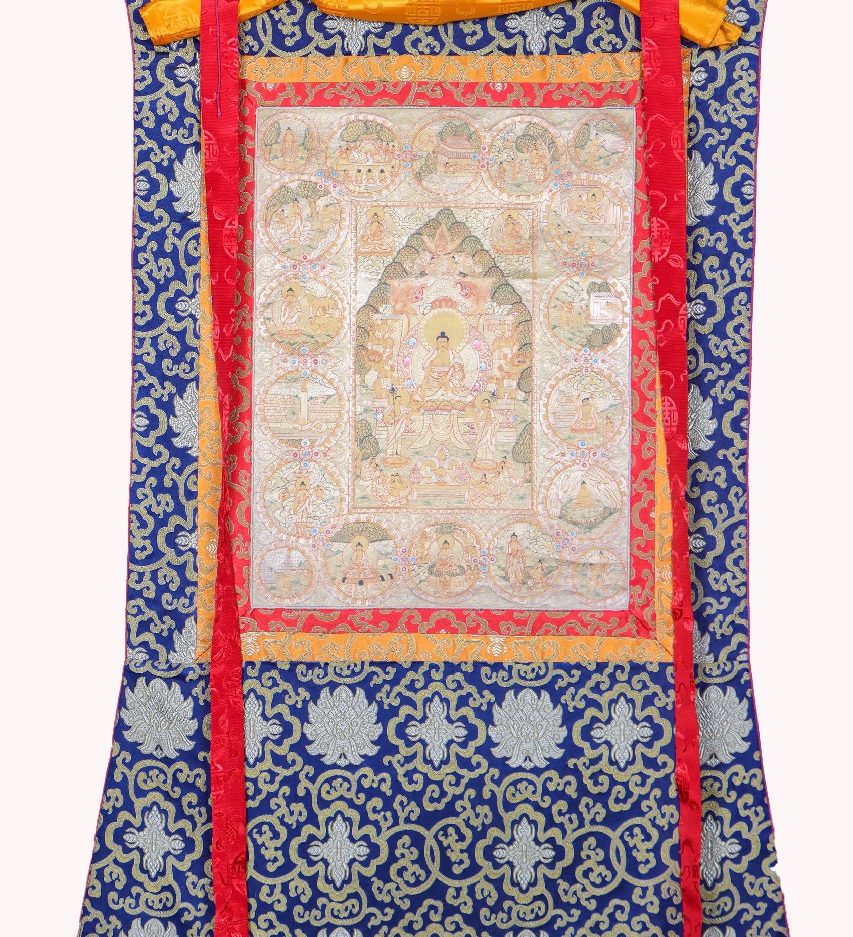 Shakyamuni Buddha Thangka Painting  for meditation and reflection on the teachings of Shakyamuni Buddha.