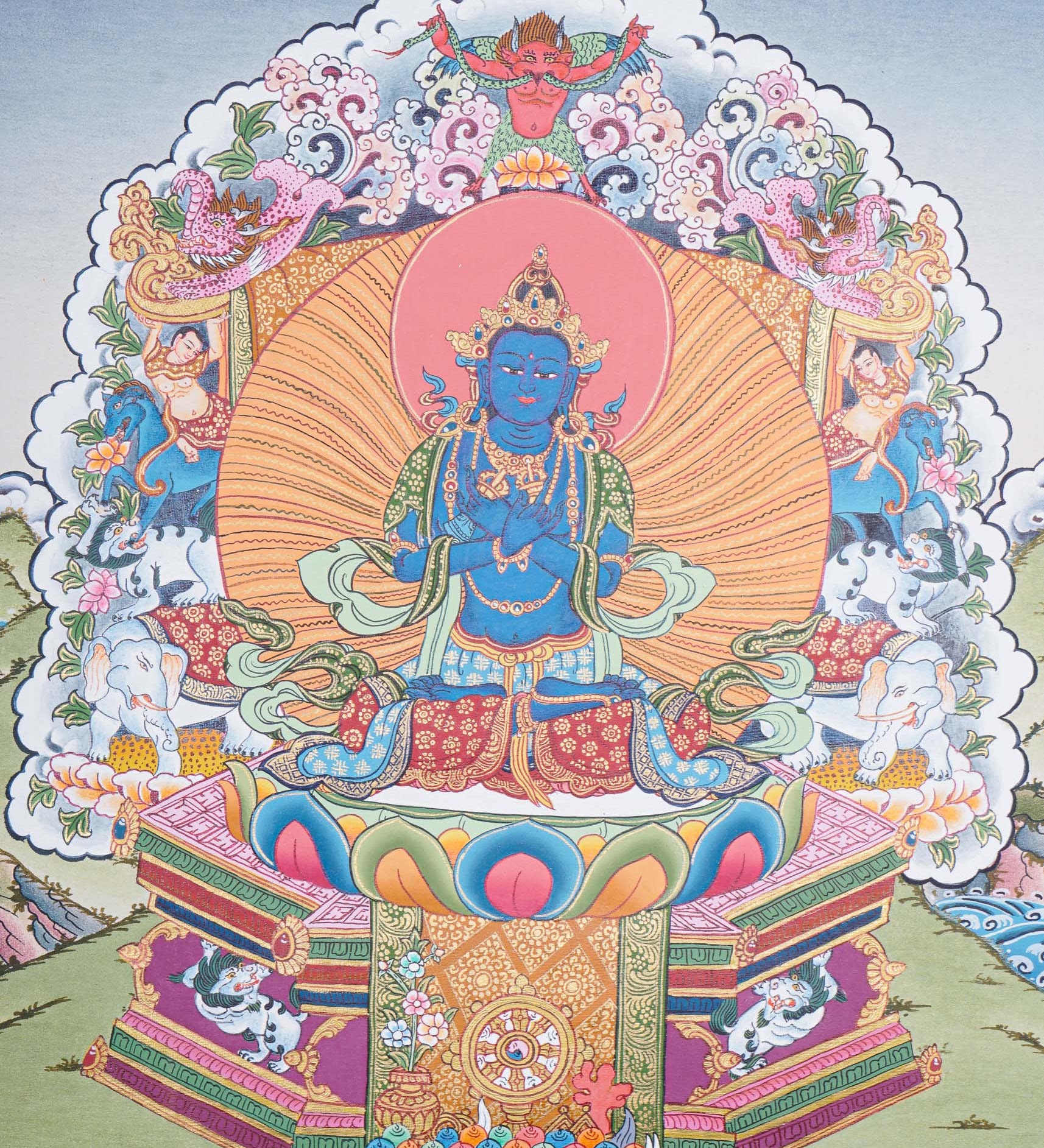 Vajradhara Thangka for spirituality and meditation 