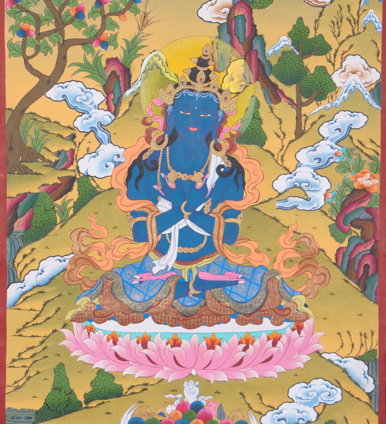Vajradhara Thangka for wisdom in the path to enlightenment. 