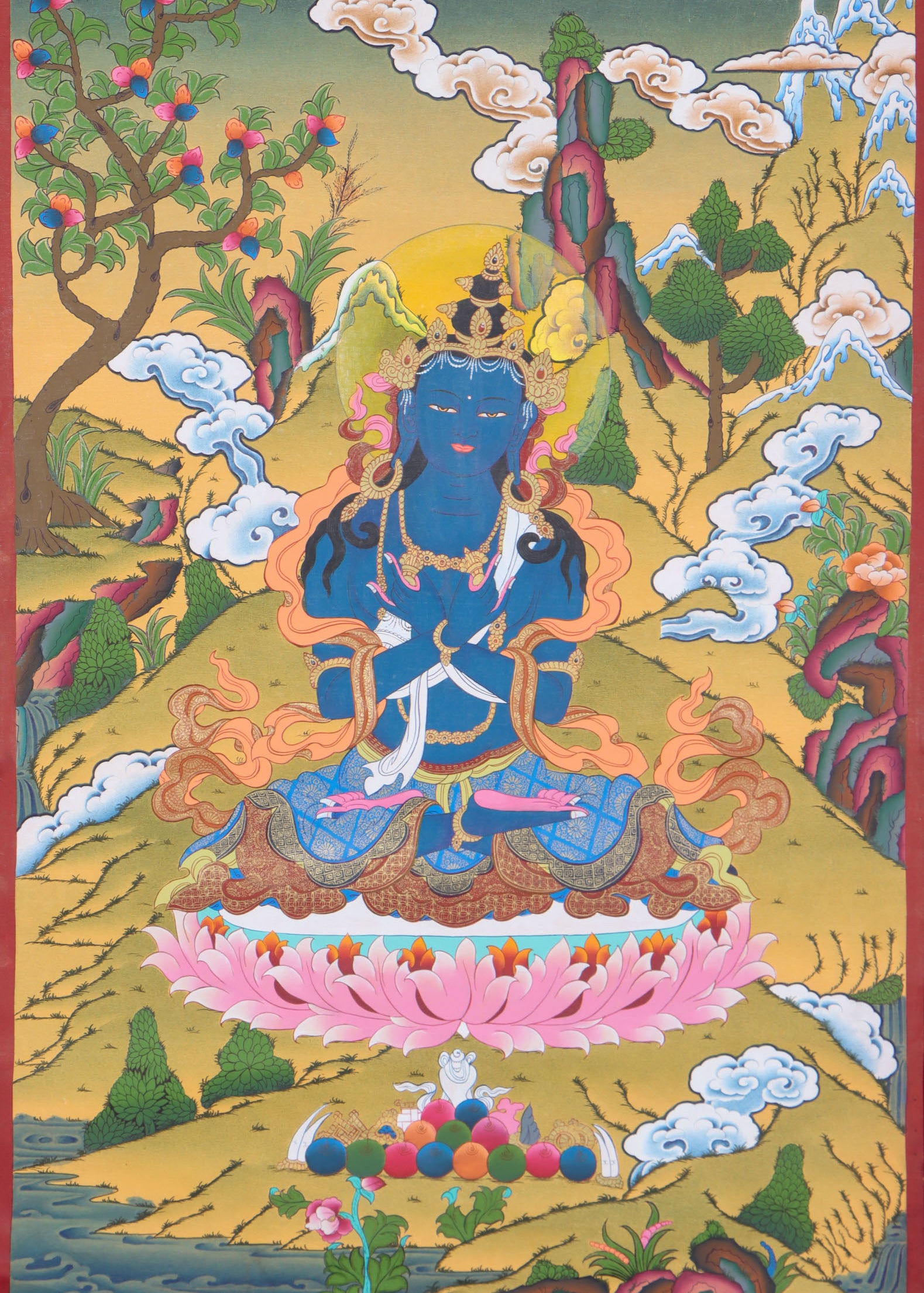 Vajradhara Thangka for wisdom in the path to enlightenment. 