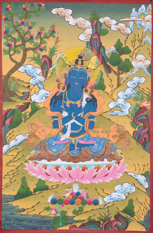 Vajradhara Thangka for wisdom in the path to enlightenment. 