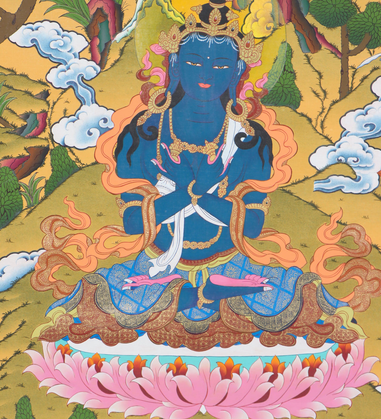 Vajradhara Thangka for wisdom in the path to enlightenment.