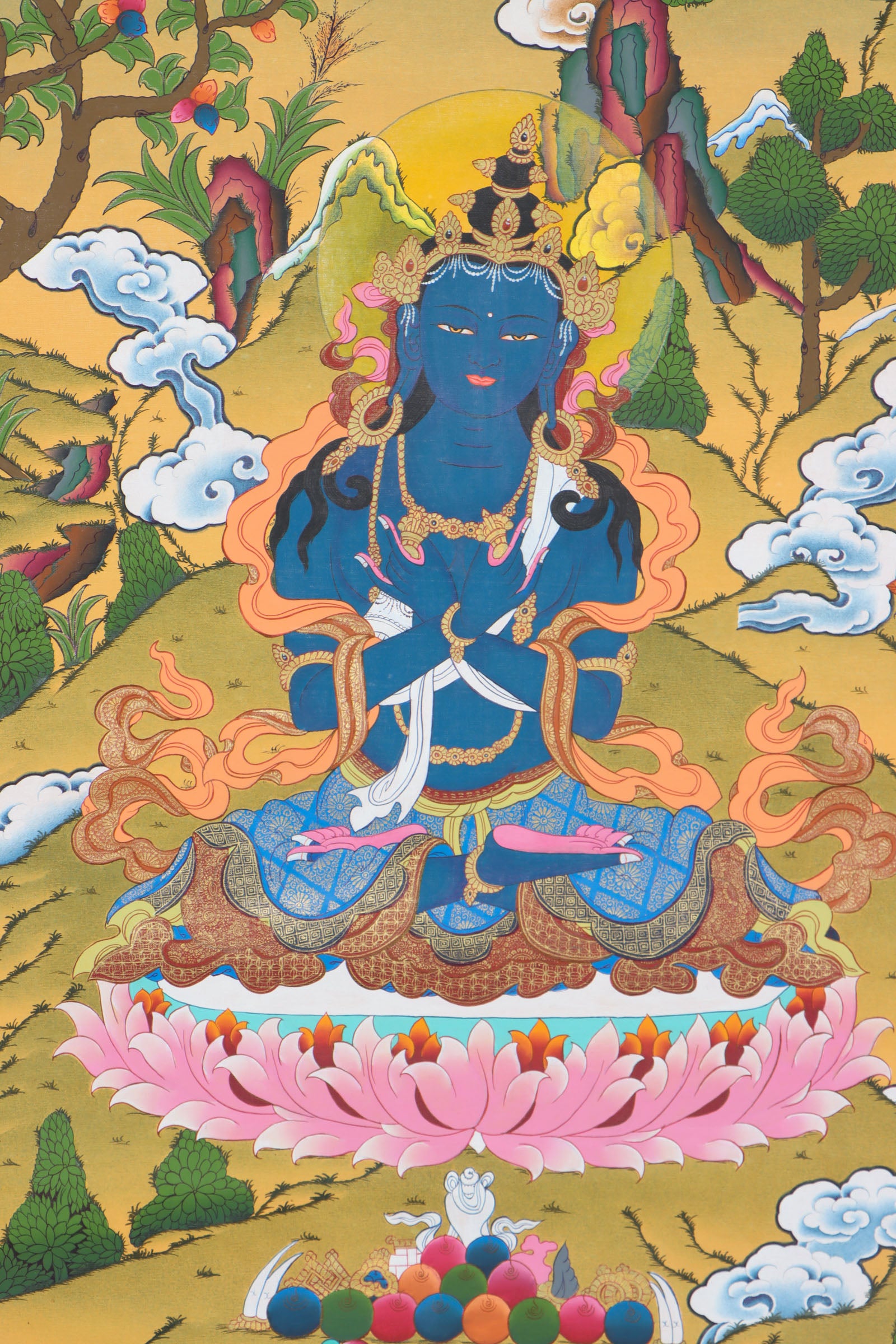 Vajradhara Thangka for wisdom in the path to enlightenment.
