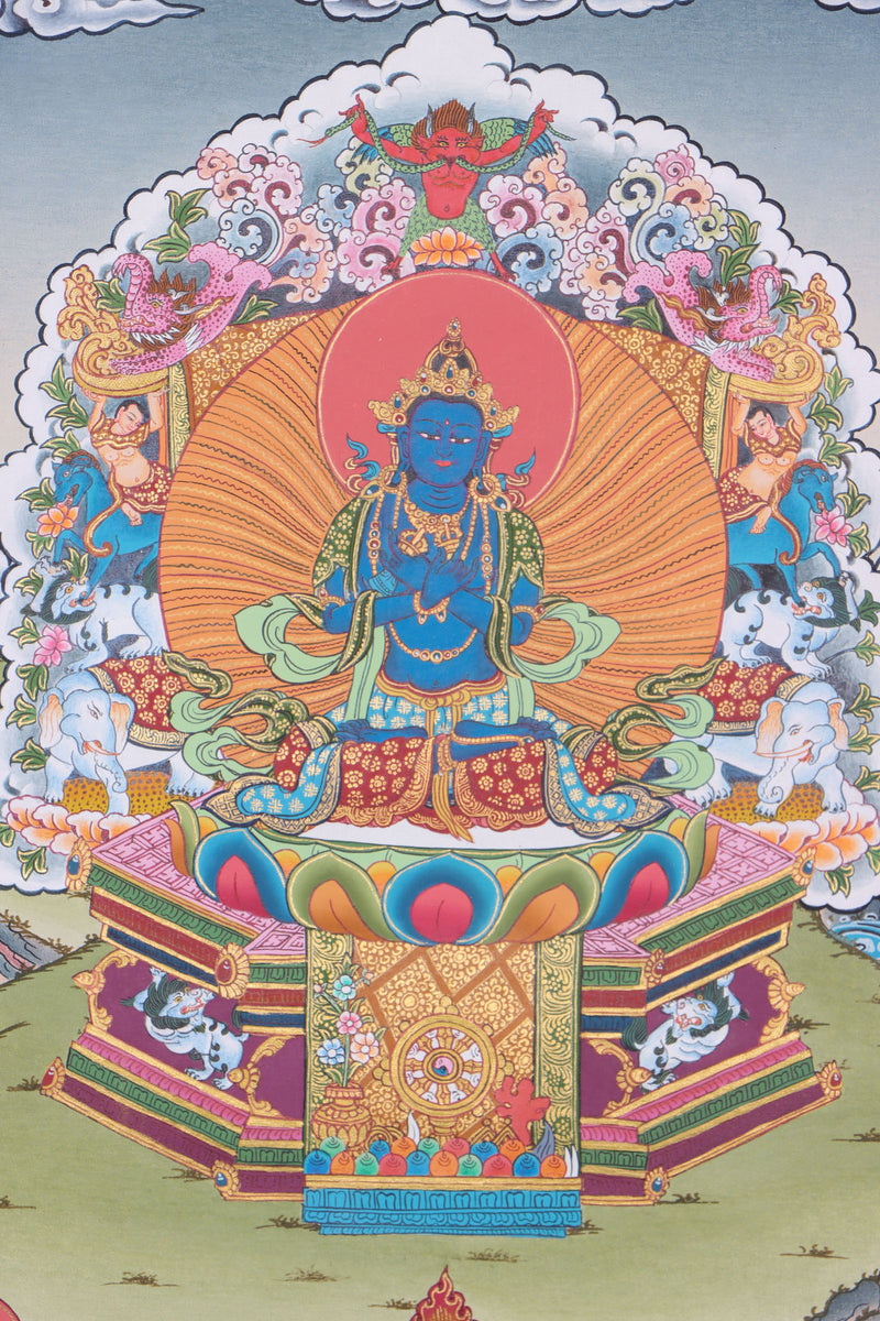 Vajradhara Thangka for spirituality and meditation .