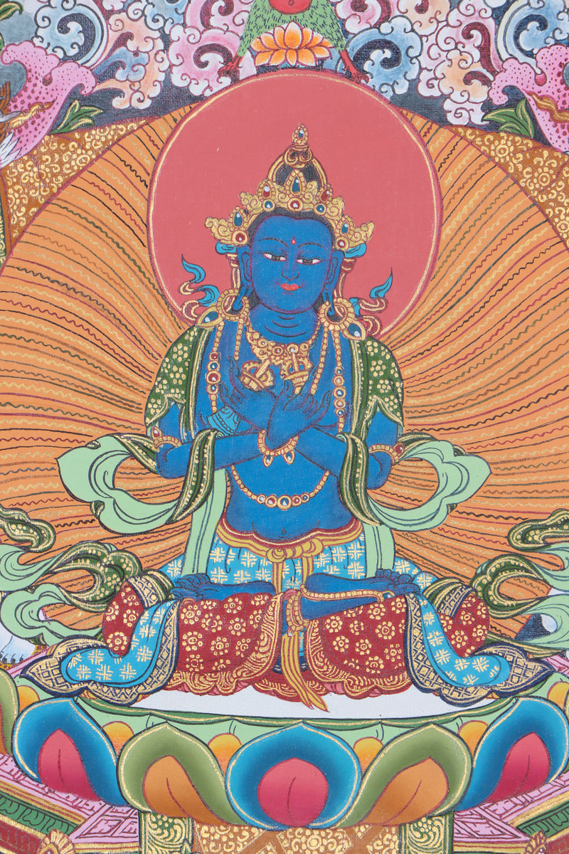 Vajradhara Thangka for spirituality and meditation .