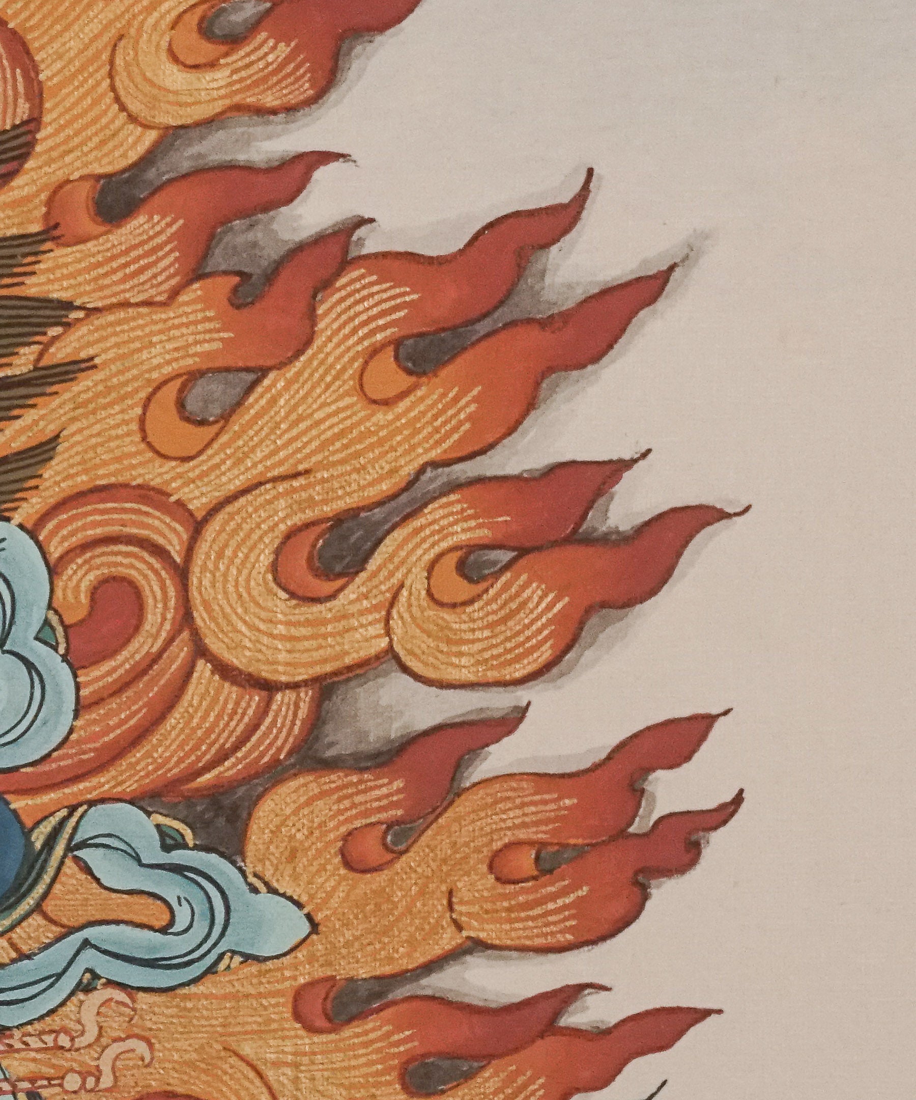 Bajrapani Thangka - Wrathful Deity Painting