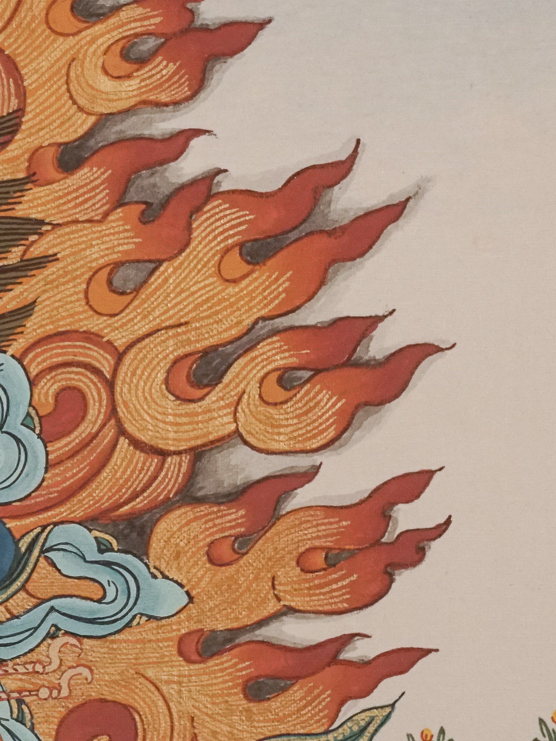 Bajrapani Thangka - Wrathful Deity Painting