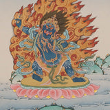 Bajrapani Thangka - Wrathful Deity Painting