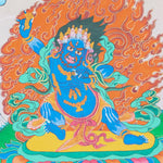 Vajrapani Brocade Thangka Painting for wall hanging decor.