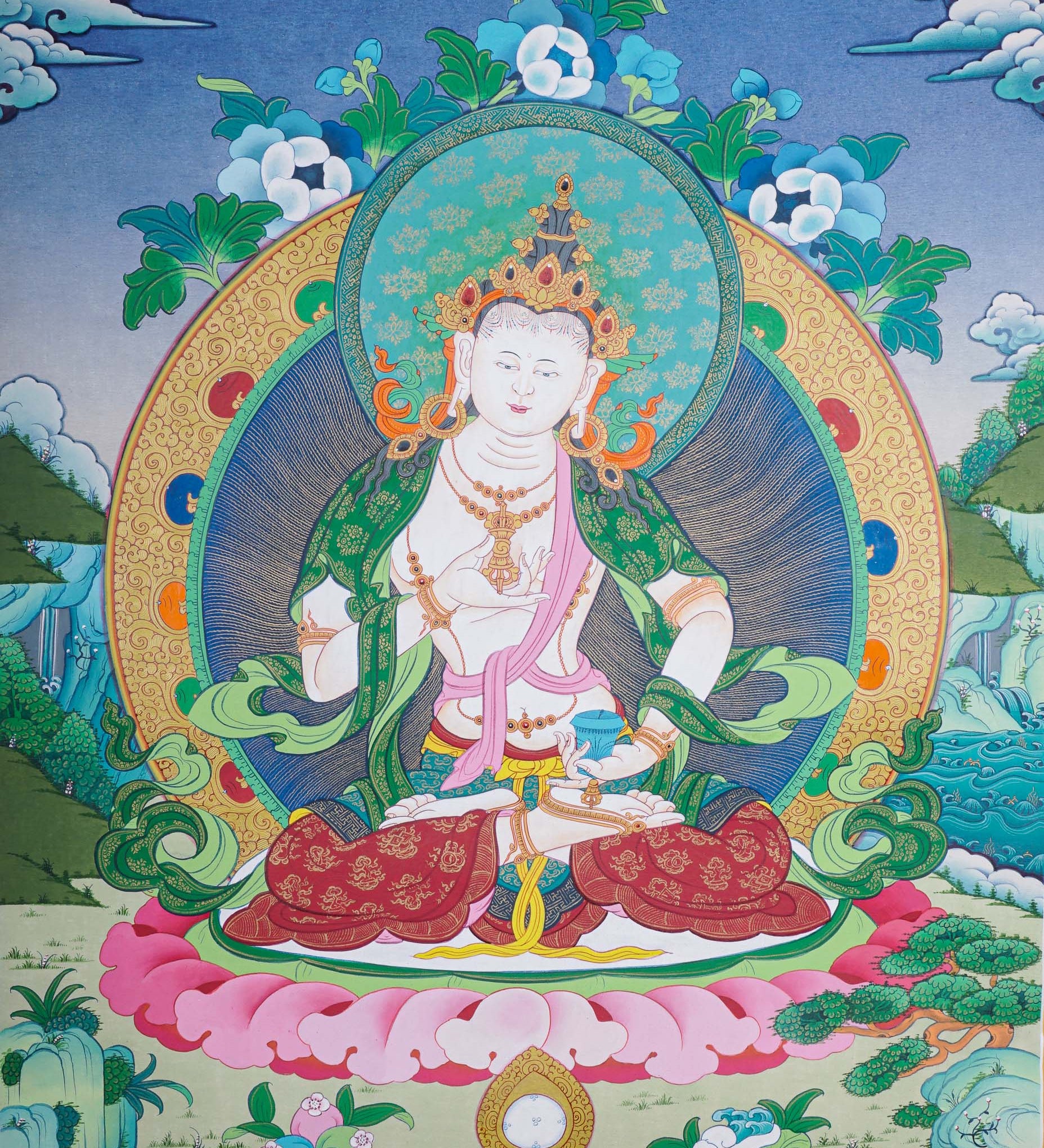 Vajrasattva Thangka Painting - Tibetan Art