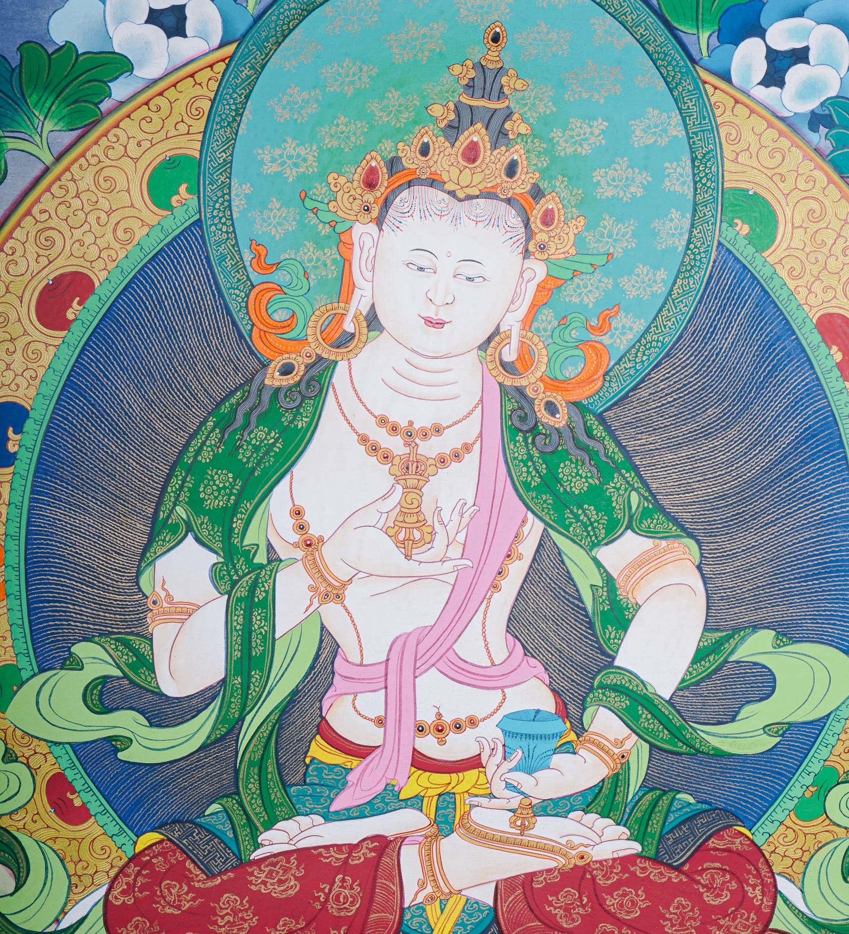 Vajrasattva Thangka Painting - Tibetan Art