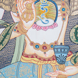 Vajrasattva Thangka - Handpainted art