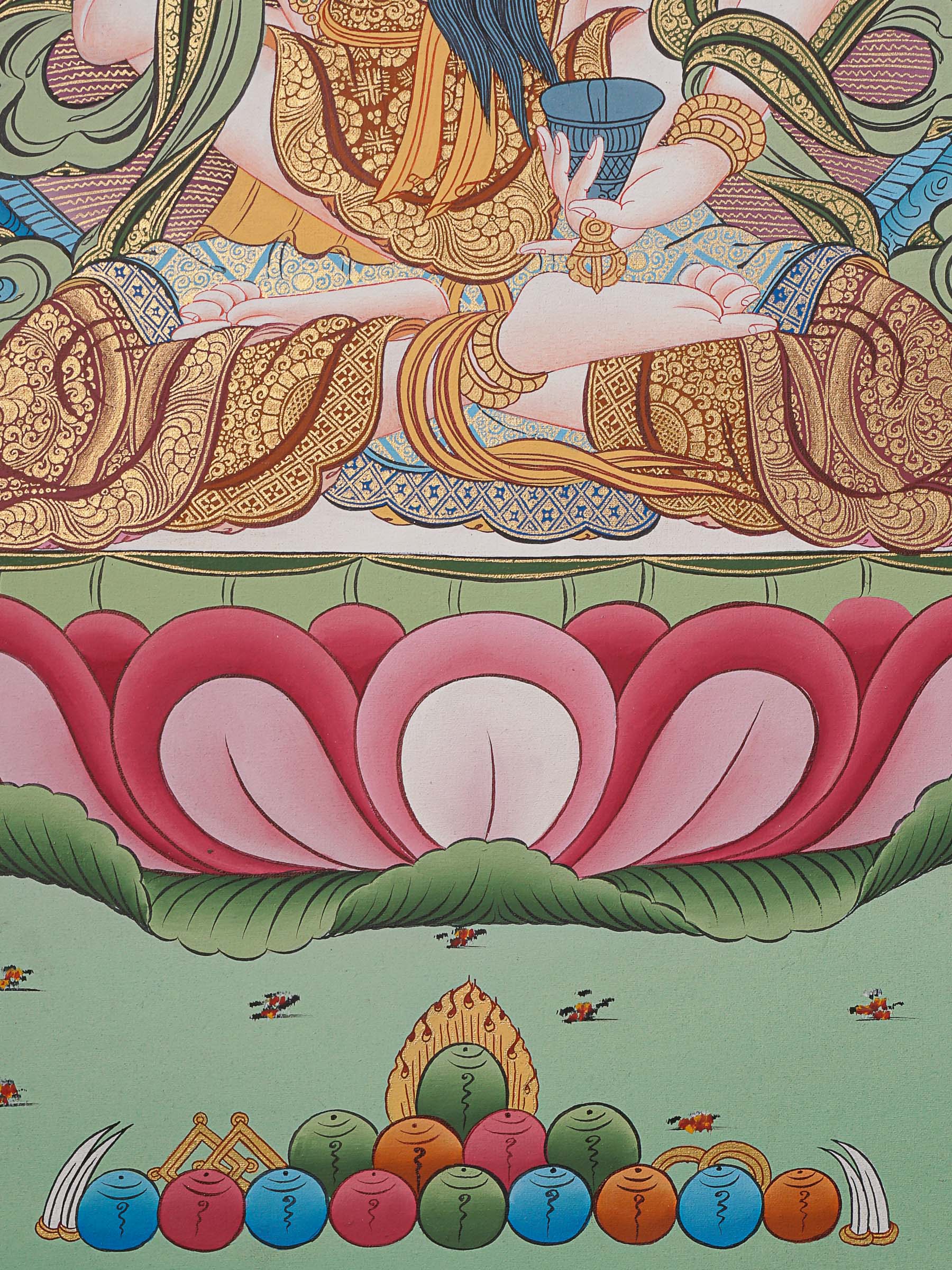 Vajrasattva Shakti Thangka- Tibetan Art