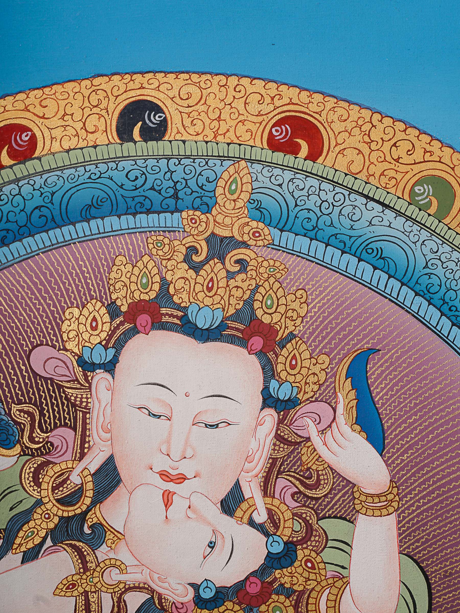 Vajrasattva Shakti Thangka- Tibetan Art