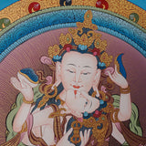 Vajrasattva Shakti Thangka- Tibetan Art