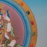 Vajrasattva Shakti Thangka- Tibetan Art