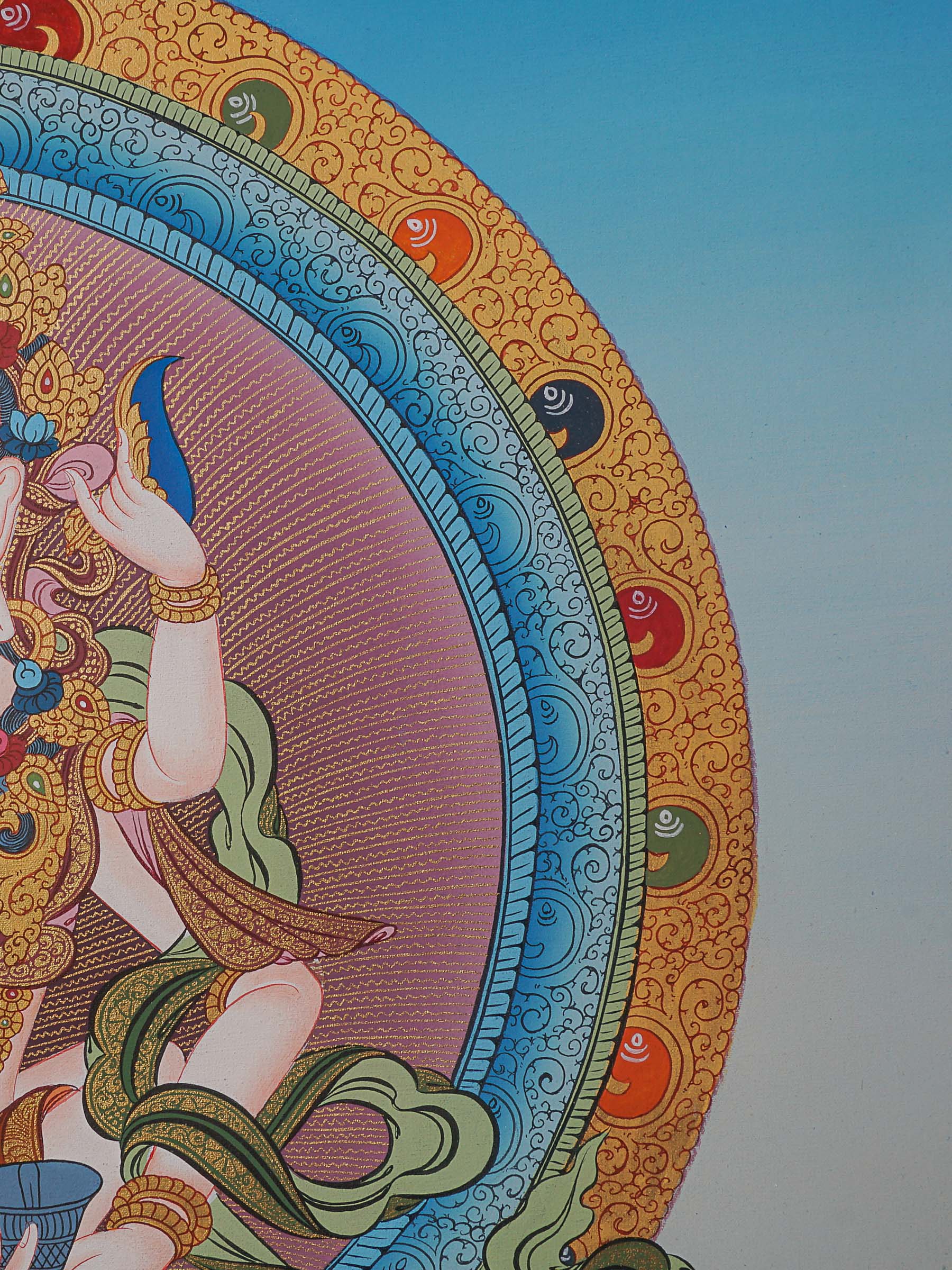 Vajrasattva Shakti Thangka- Tibetan Art
