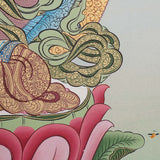 Vajrasattva Shakti Thangka- Tibetan Art