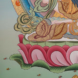 Vajrasattva Shakti Thangka- Tibetan Art