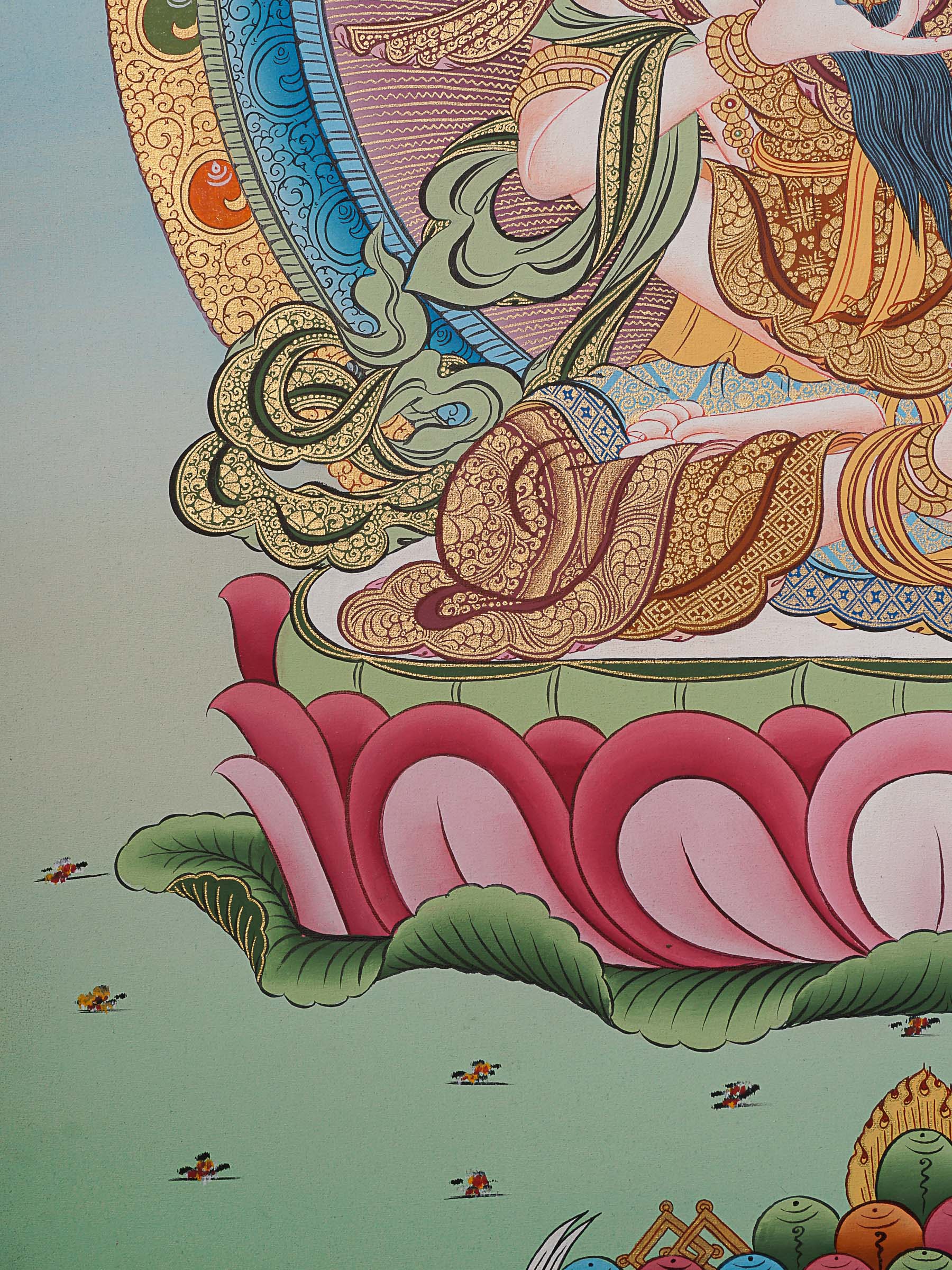 Vajrasattva Shakti Thangka- Tibetan Art