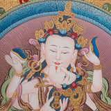 Vajrasattva Shakti Thangka- Tibetan Art