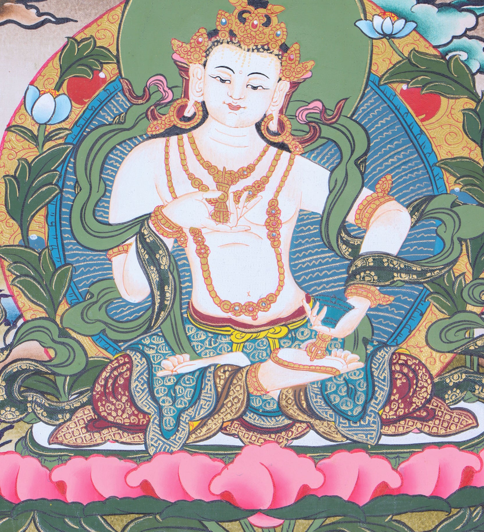 Vajrasattva Thangka Painting for spiritual creativity.