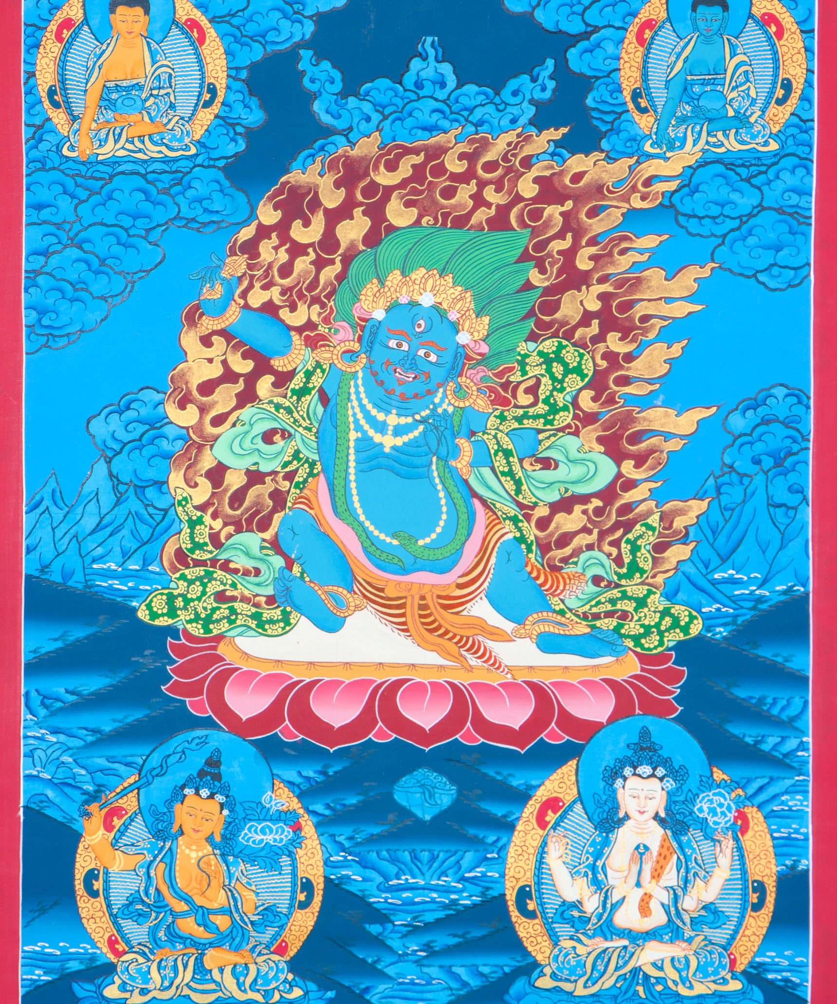 Vajrapani Thangka for removal of obstacles, spiritual strength, and protection.
