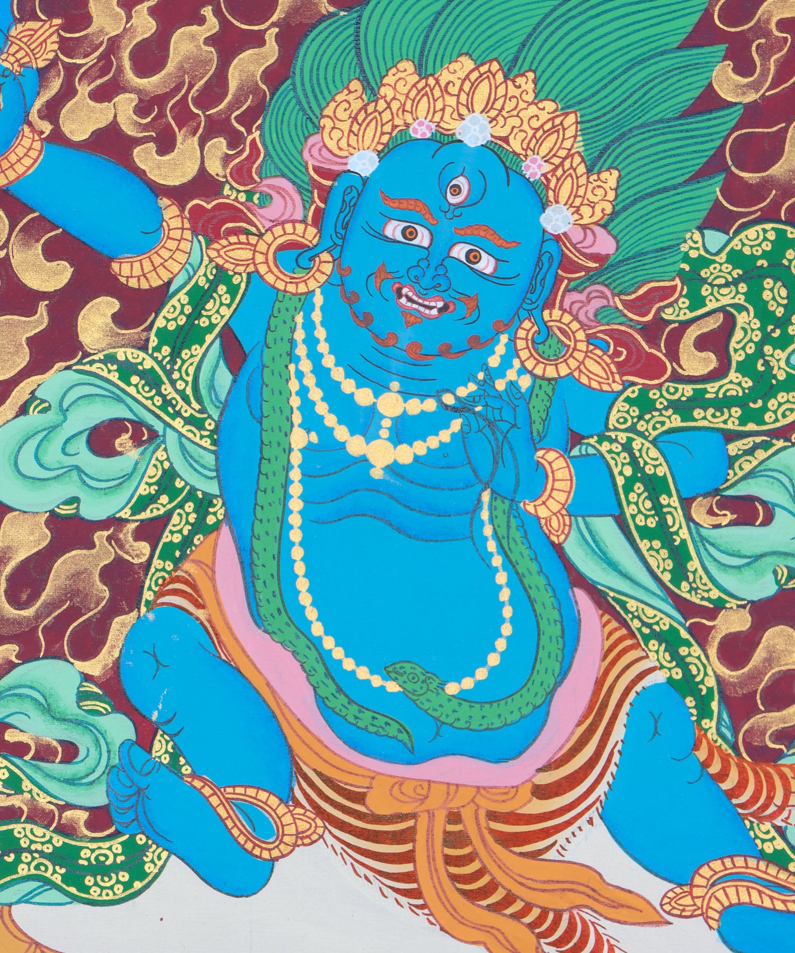 Vajrapani Thangka for  removal of obstacles, spiritual strength, and protection.