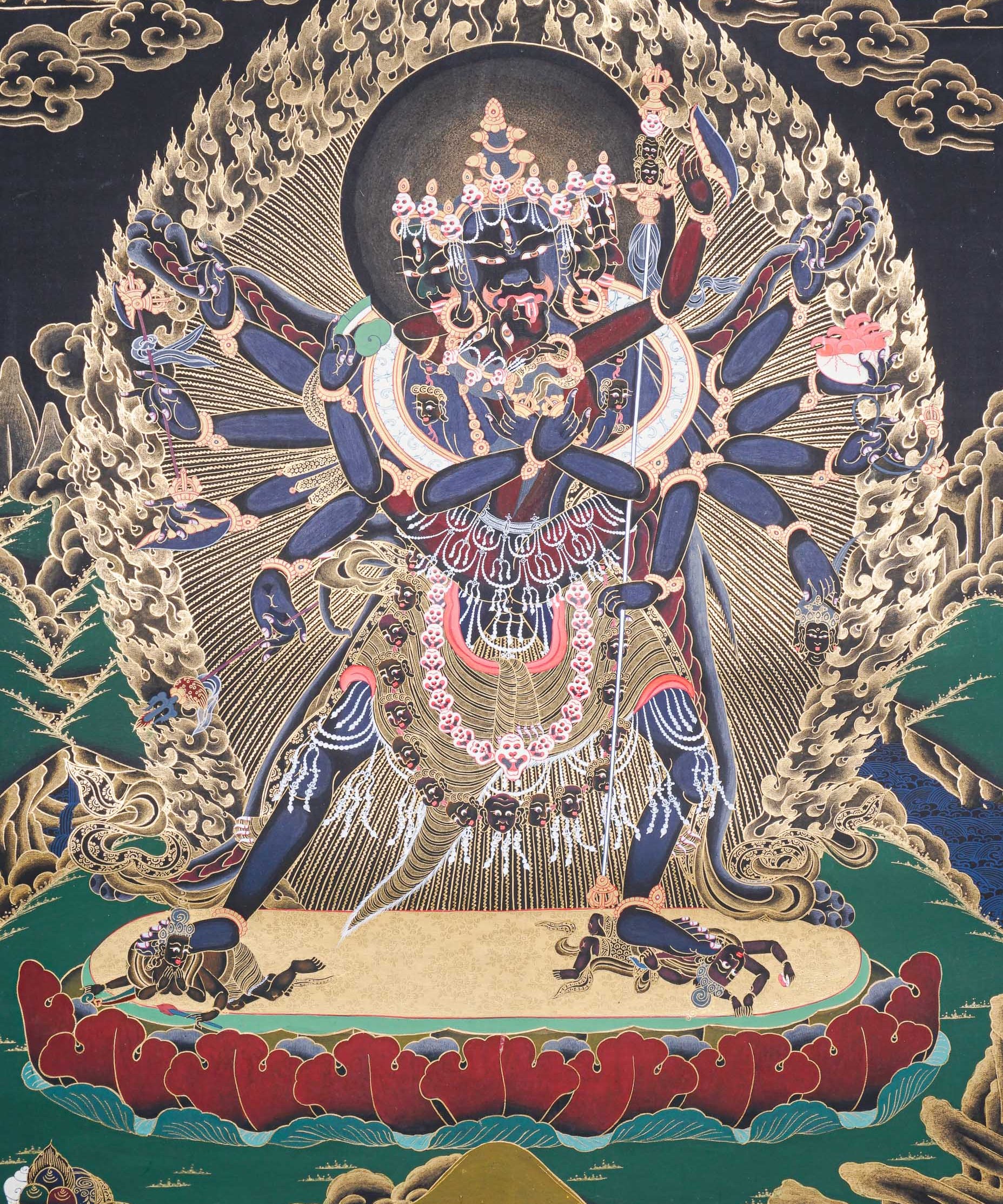 Chakrasambhara Shakti Thangka Painting for meditation and spirituality.