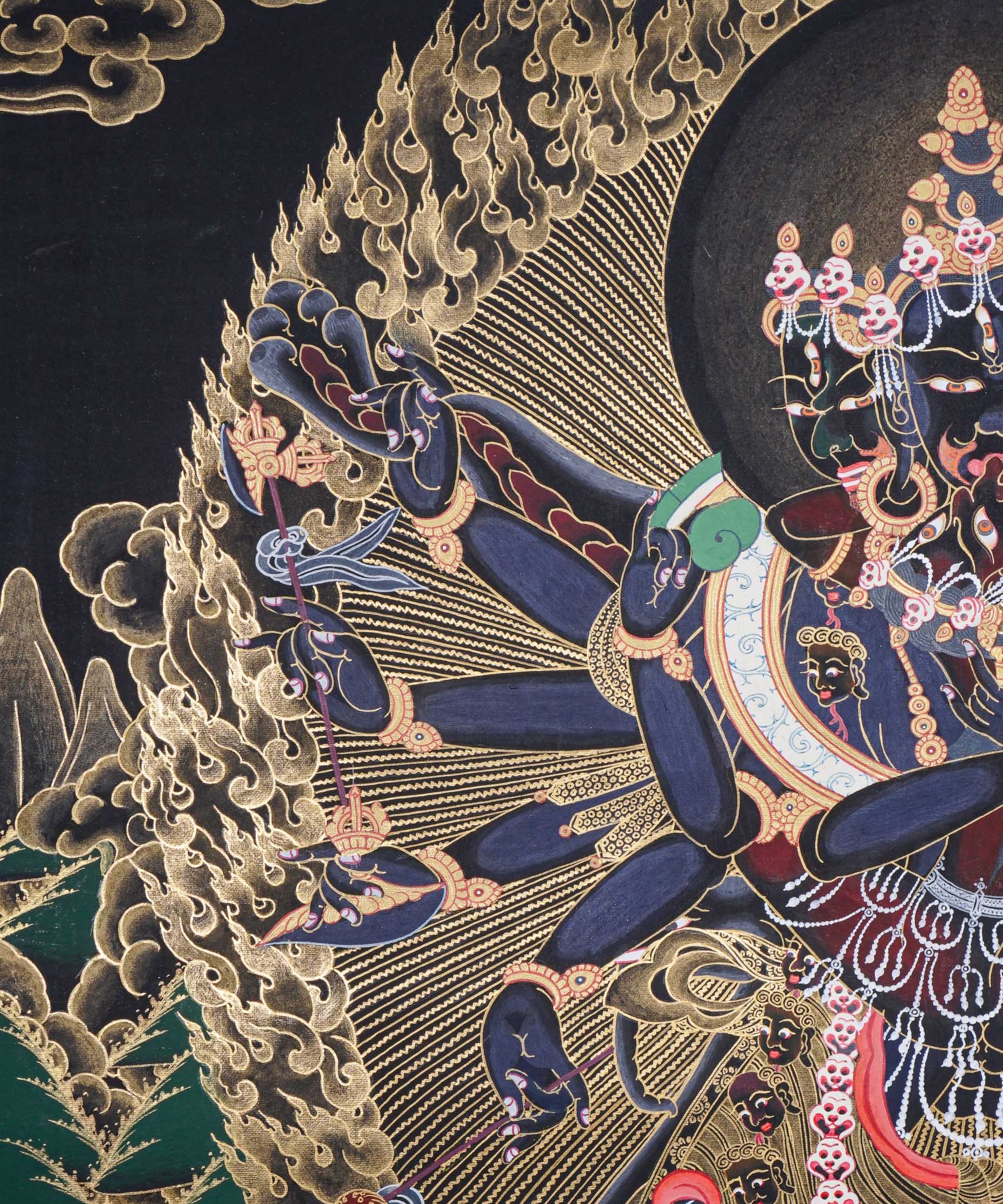 Chakrasambhara Shakti Thangka Painting for meditation and spirituality.