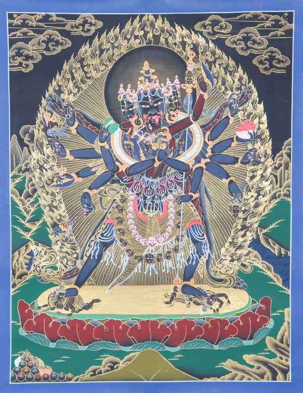 Chakrasambhara Shakti Thangka Painting for meditation and spirituality.
