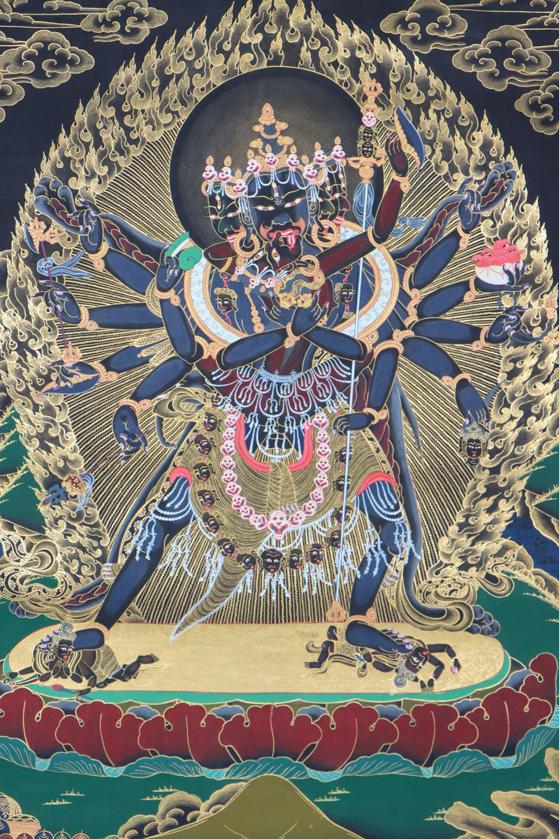 Chakrasambhara Shakti Thangka Painting for meditation and spirituality.