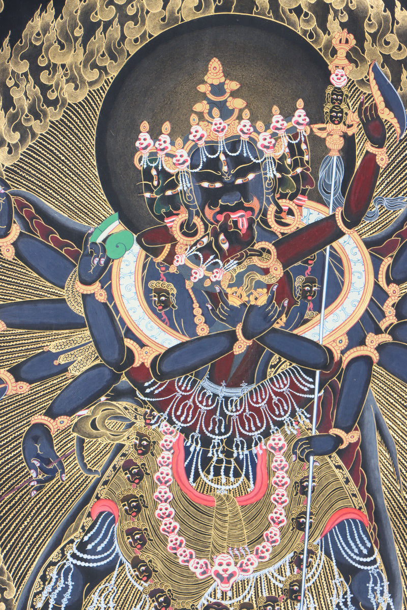 Chakrasambhara Shakti Thangka Painting for meditation and spirituality.