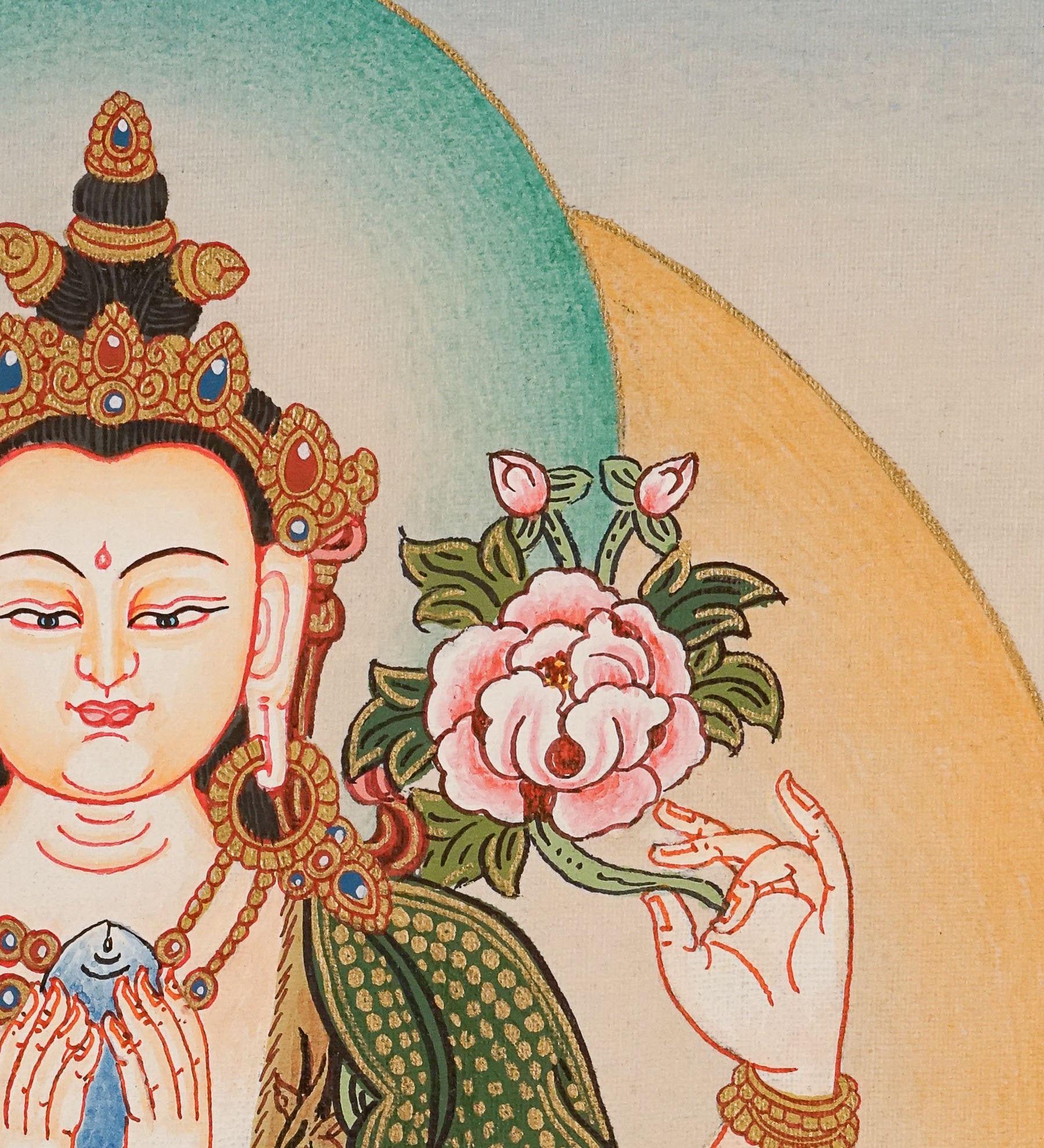 Chengresi Thangka Painting - Handpainted Tibetan Art