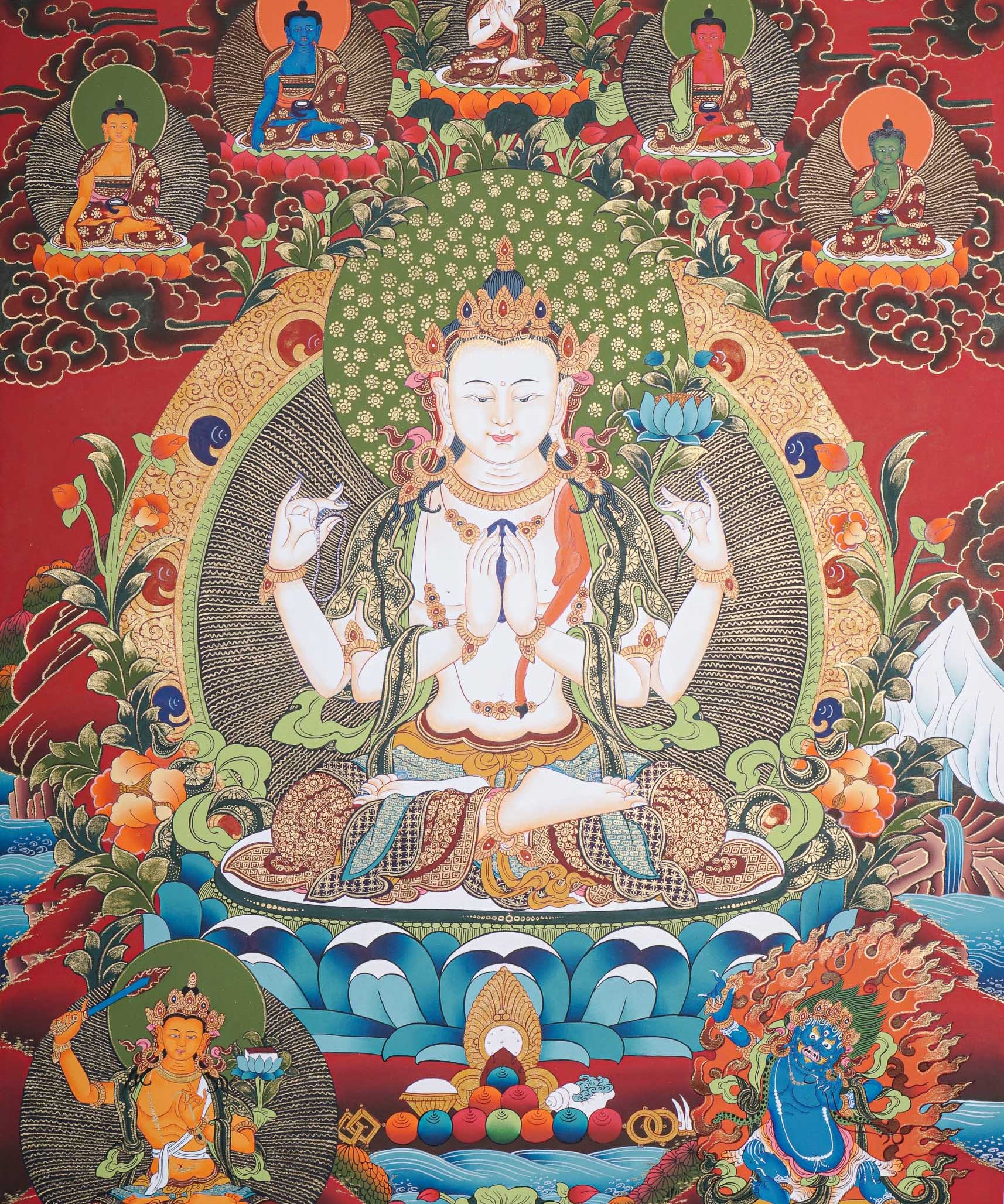 Chengresi Thangka Painting - Tibetan Art