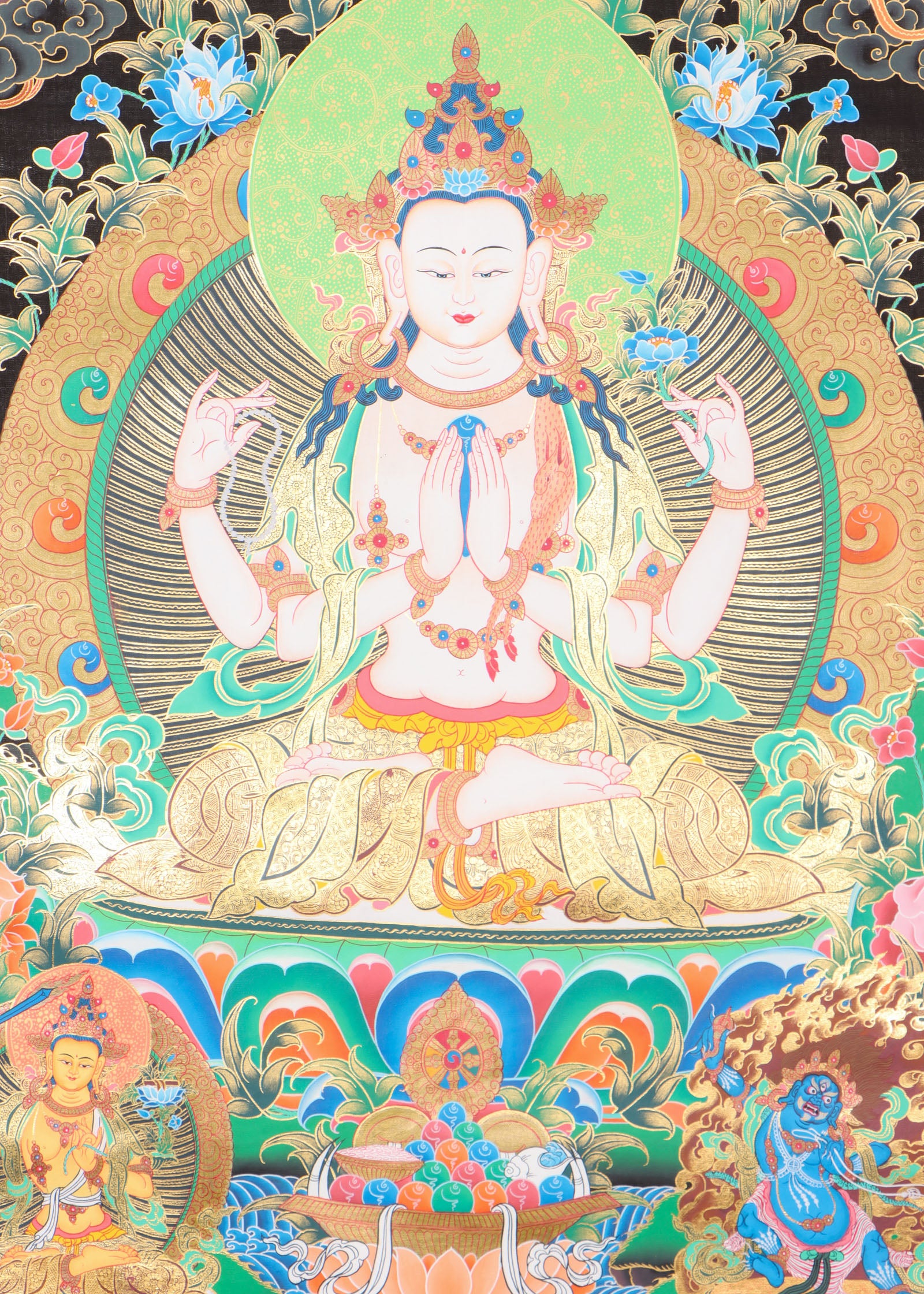 Chengresi Thangka for Wall decor.