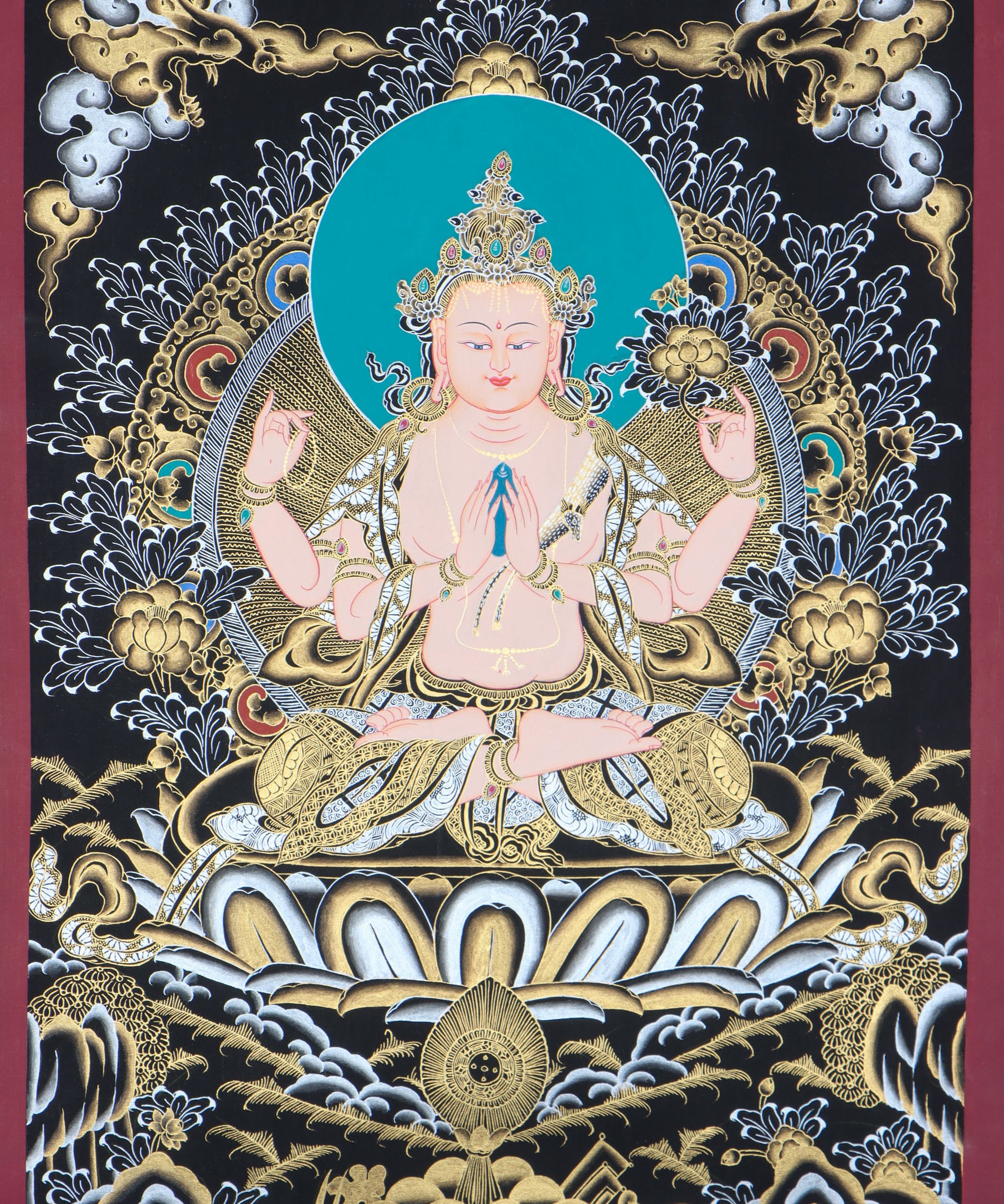  Chenrezig thangkas serve as objects of devotion and reverence.