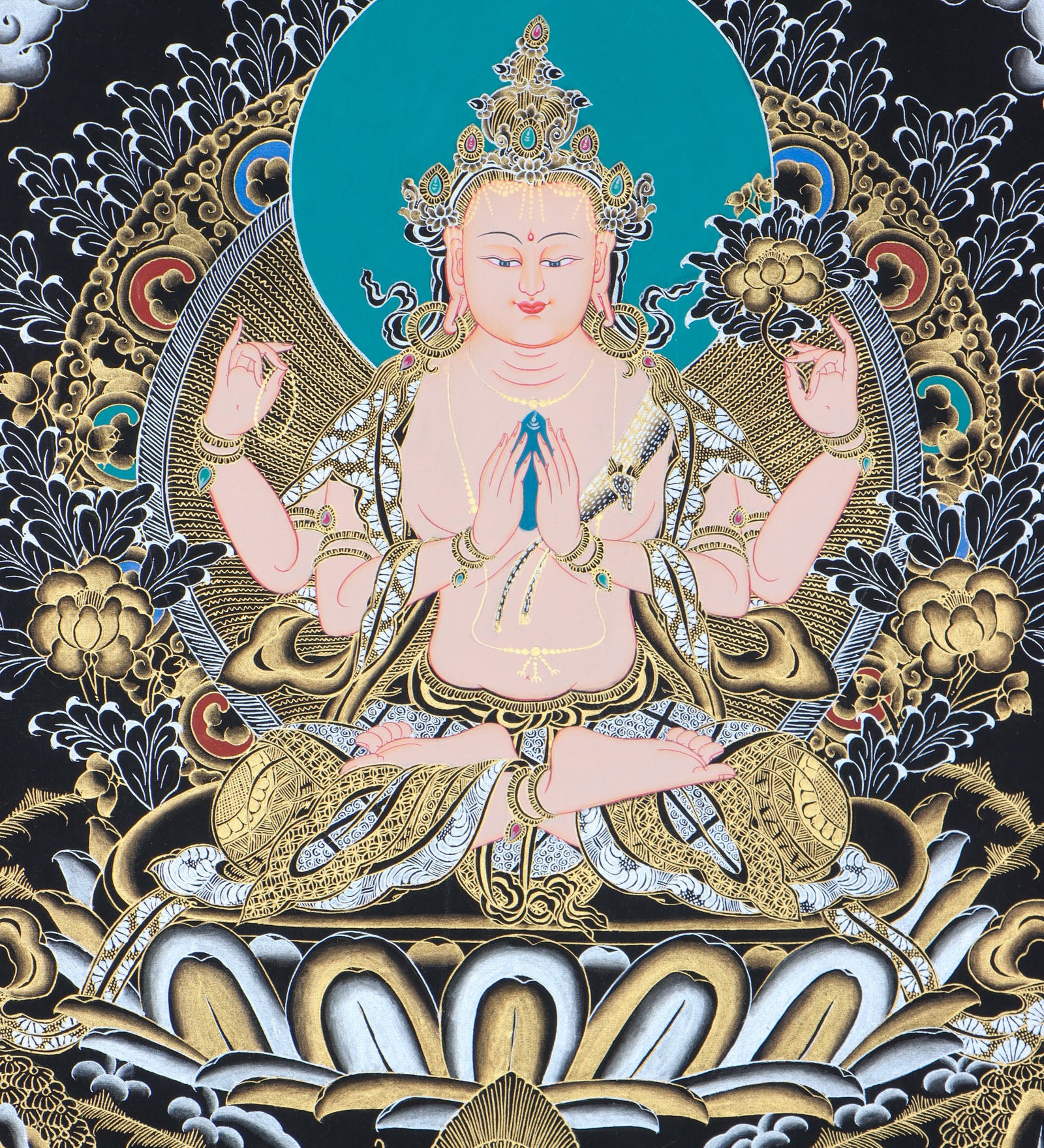 Chenrezig thangkas serve as objects of devotion and reverence.