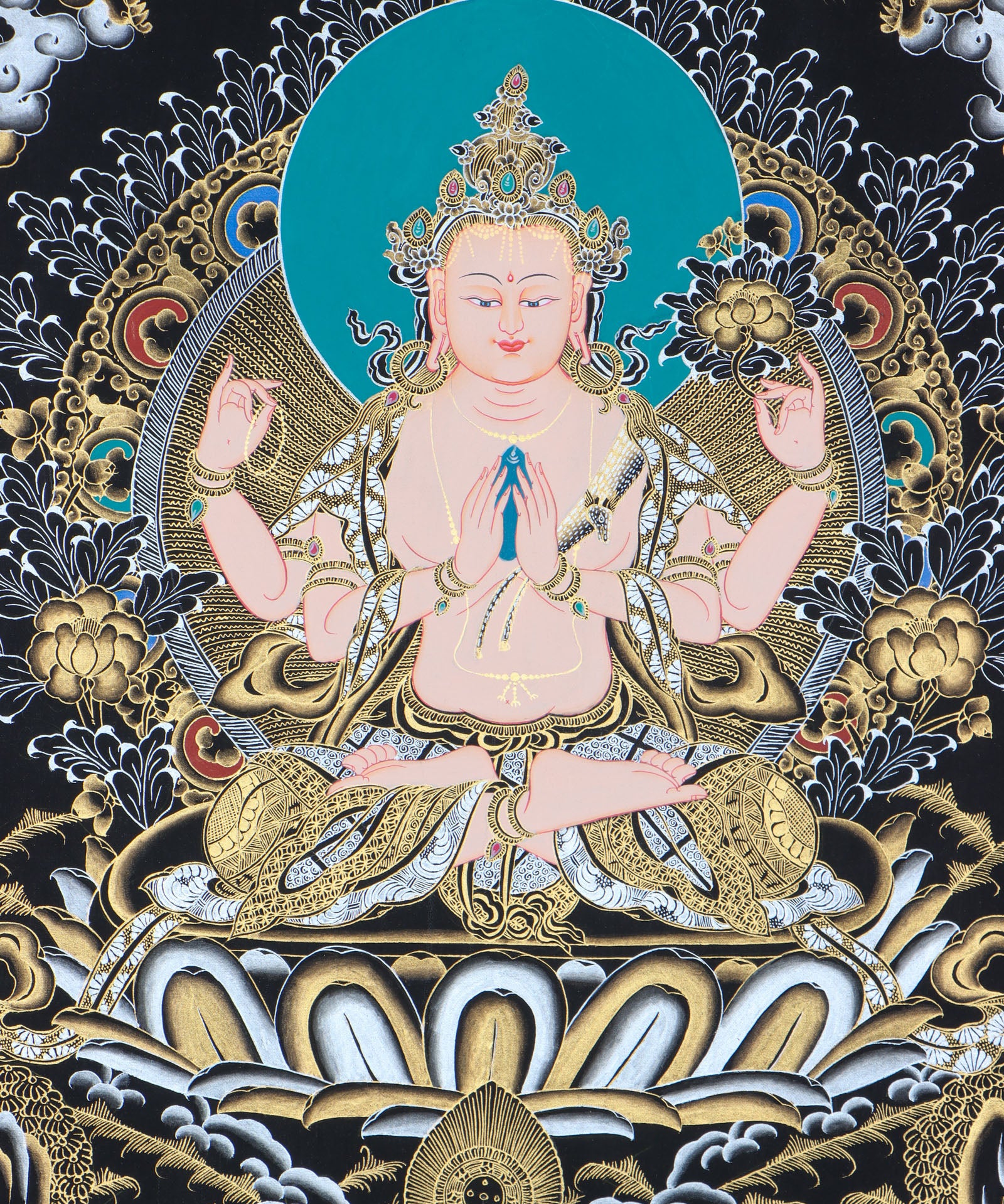  Chenrezig thangkas serve as objects of devotion and reverence.