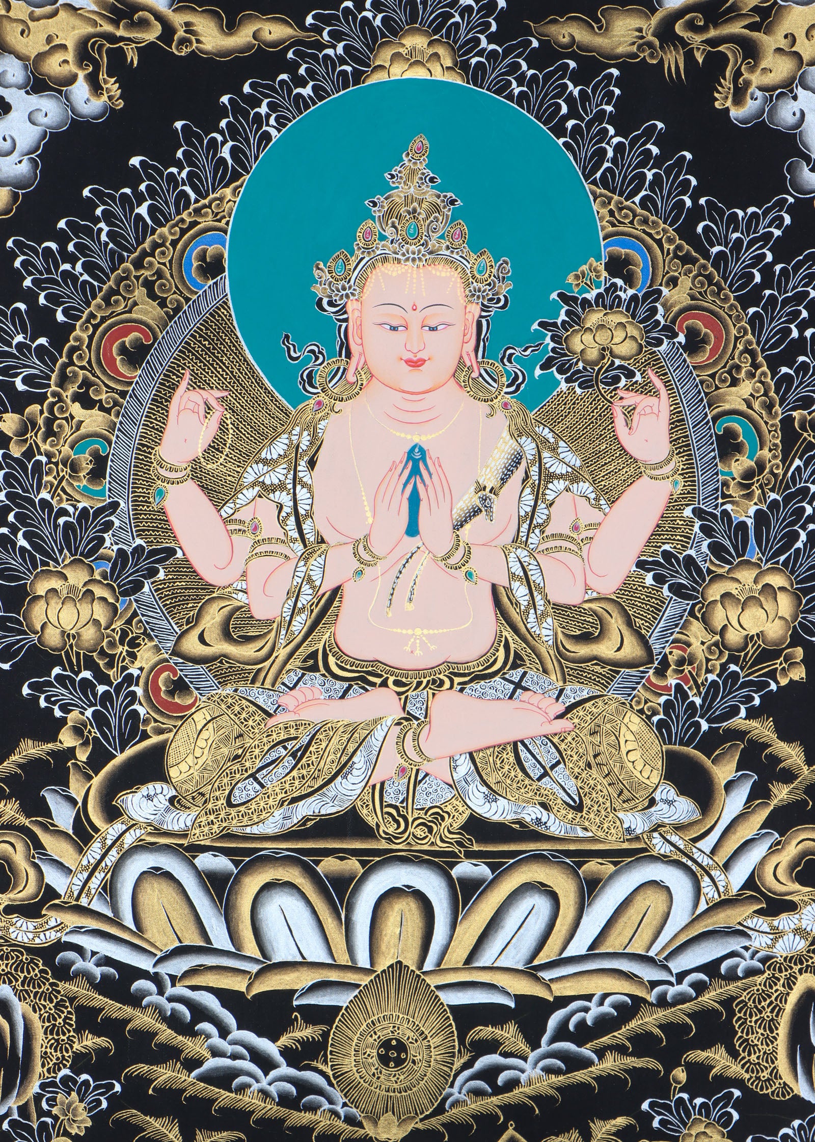  Chenrezig thangkas serve as objects of devotion and reverence.
