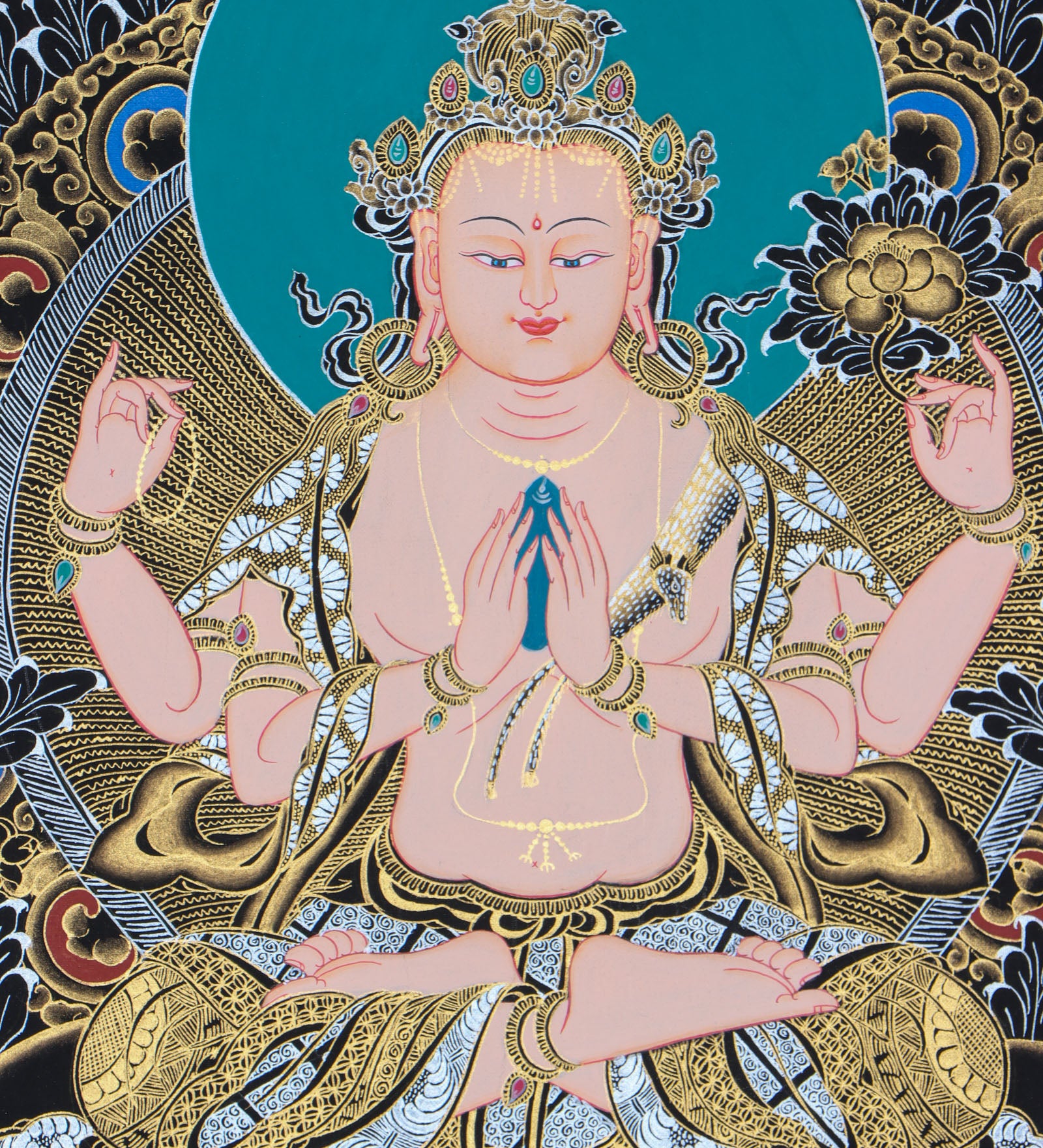  Chenrezig thangkas serve as objects of devotion and reverence.