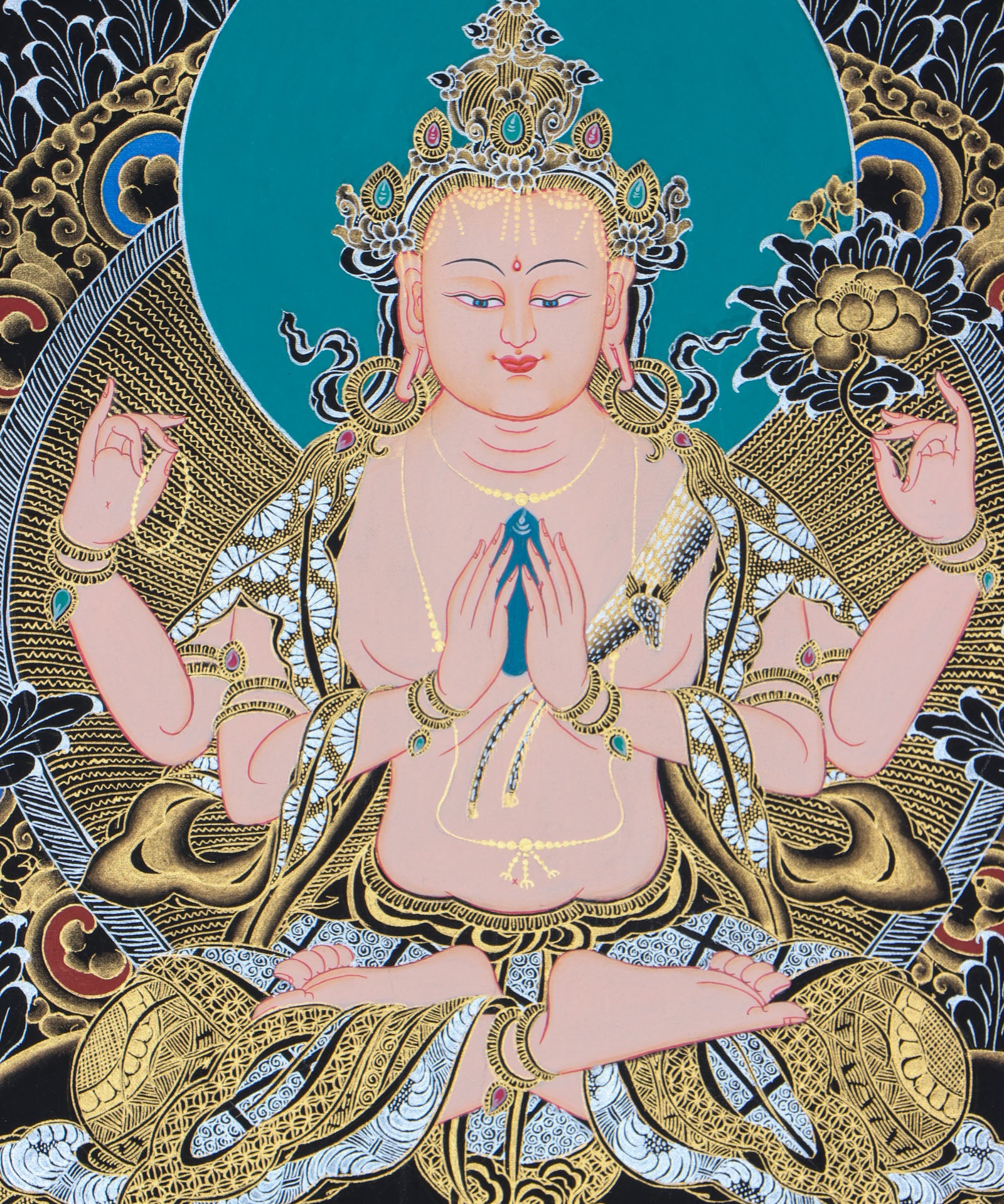  Chenrezig thangkas serve as objects of devotion and reverence.