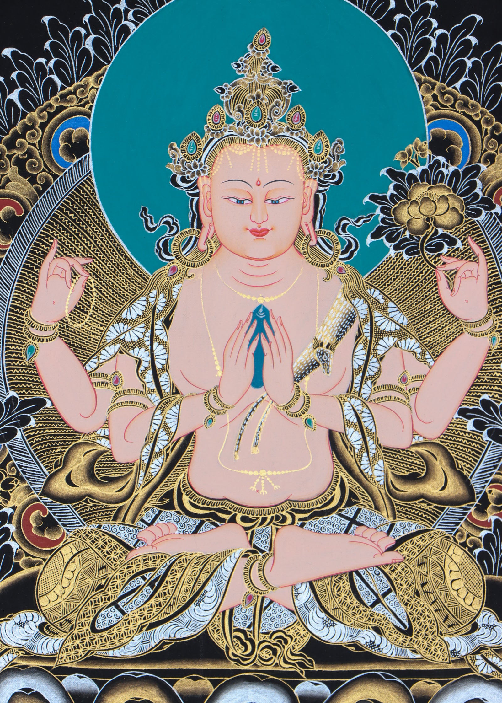 Chenrezig thangkas serve as objects of devotion and reverence.